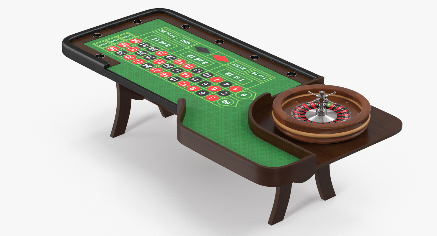 3D Casino Roulette Table
