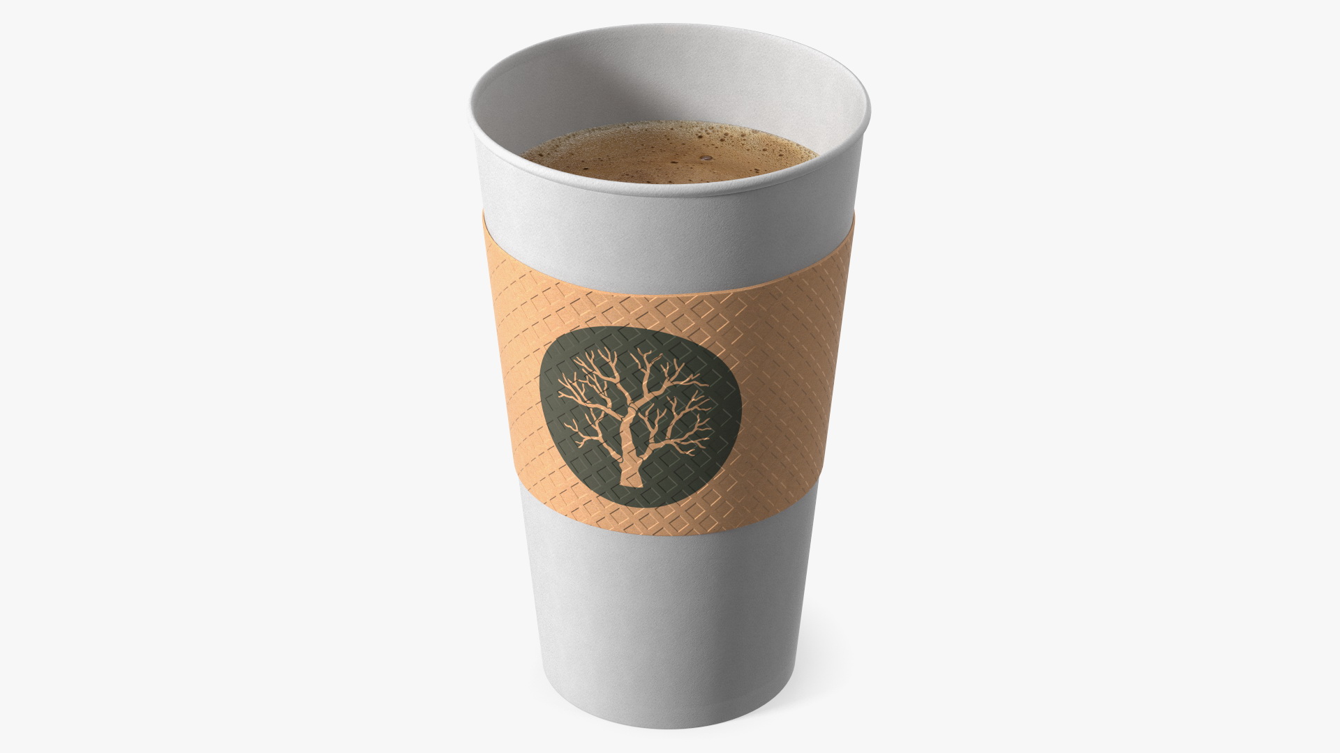 3D Paper Cup With Coffee