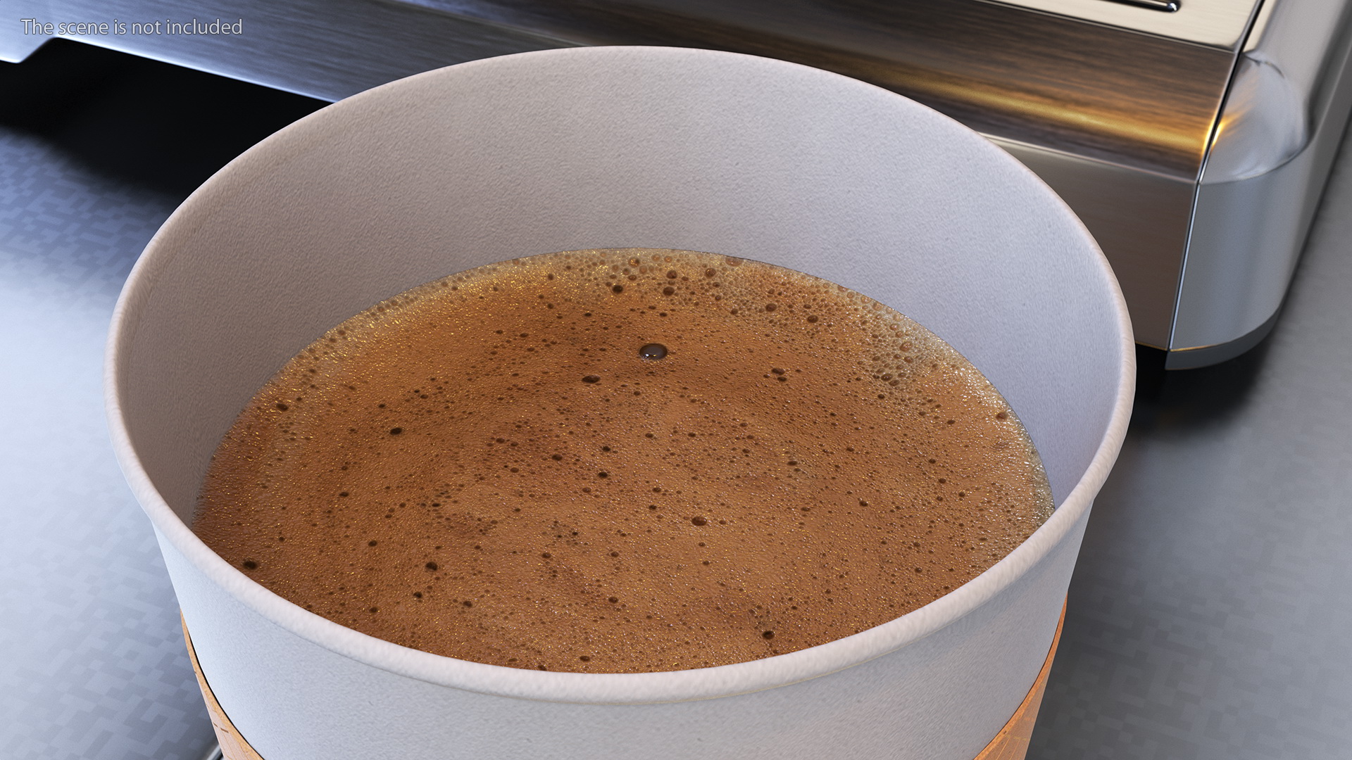 3D Paper Cup With Coffee