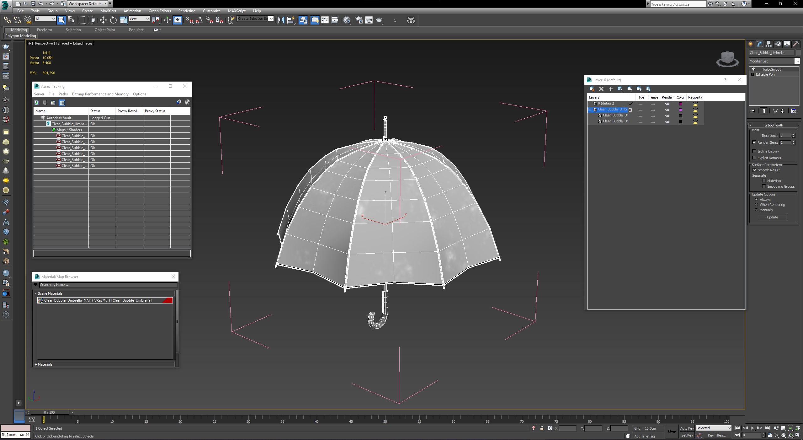 Bubble Umbrella Wet 3D model