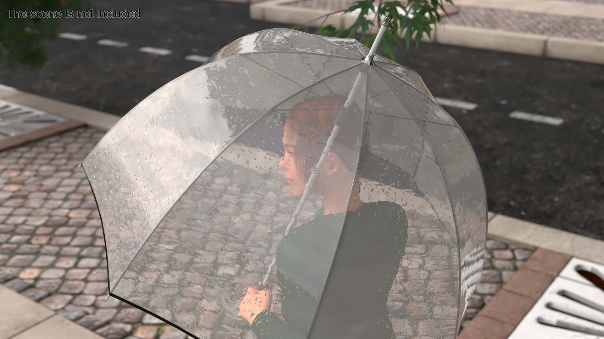 Bubble Umbrella Wet 3D model