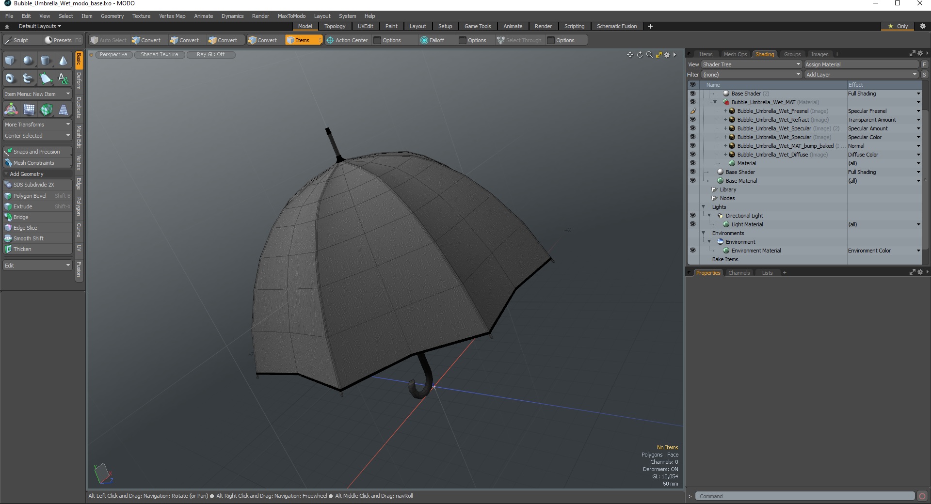 Bubble Umbrella Wet 3D model