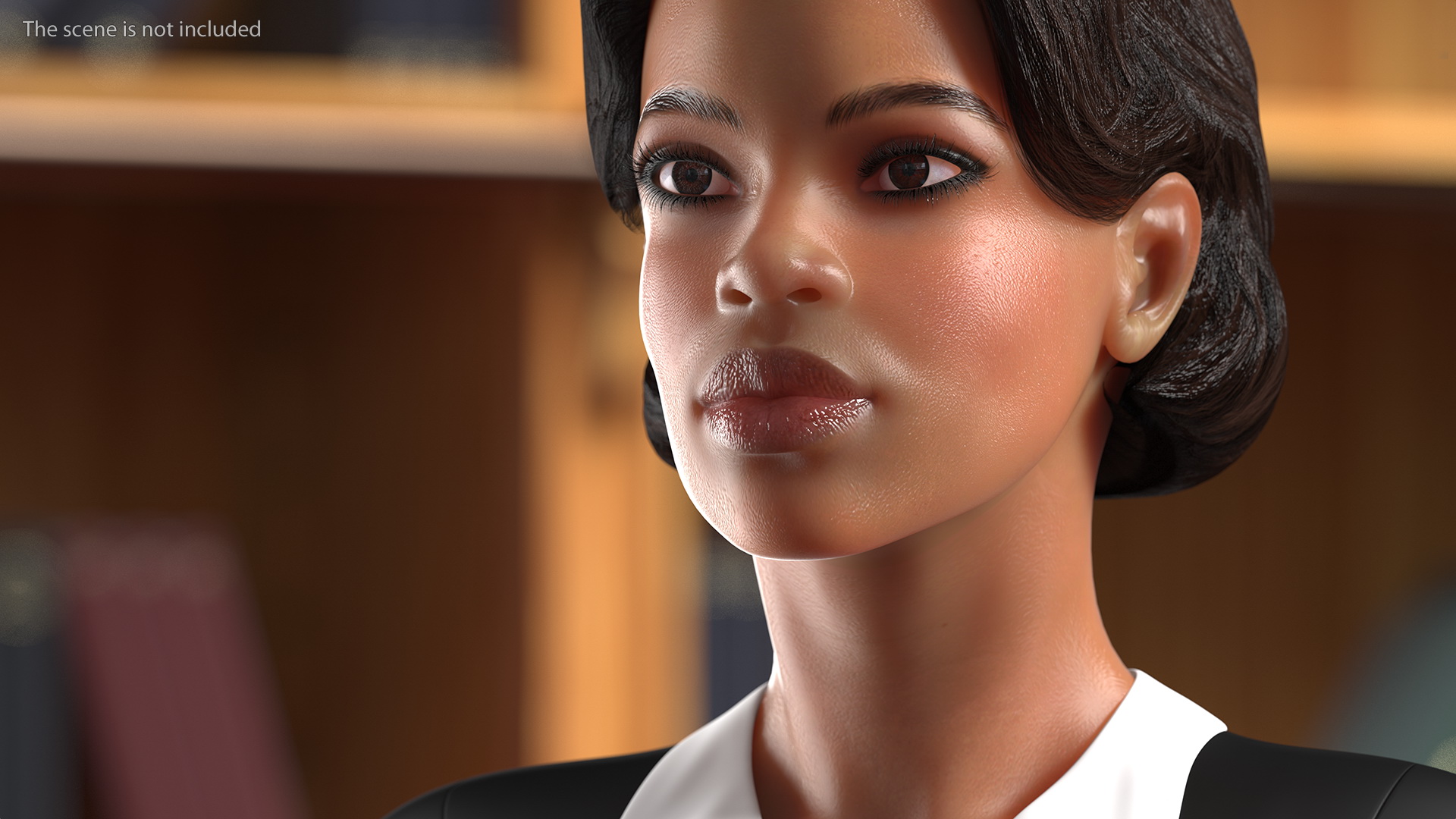 Light Skin Judge Woman T Pose 3D model