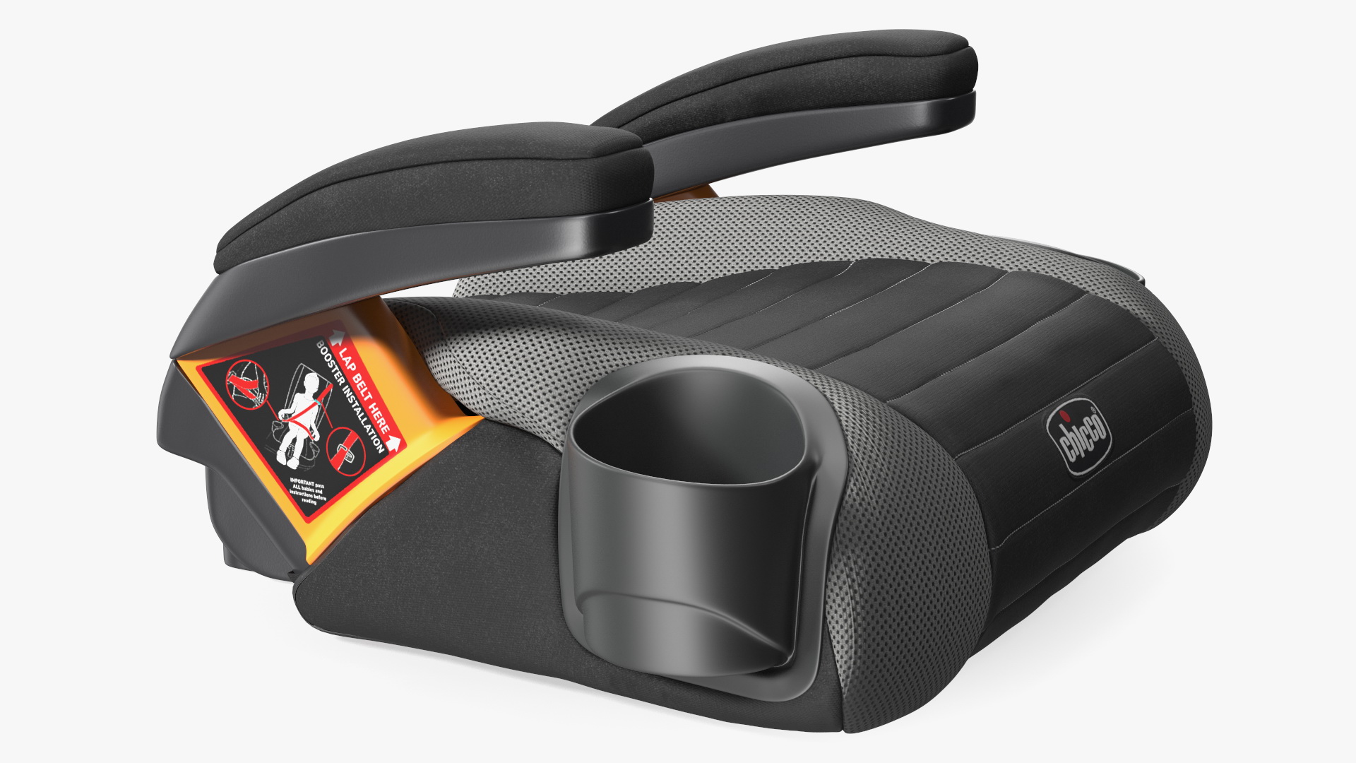 Backless Car Seat Chicco Grey 3D model