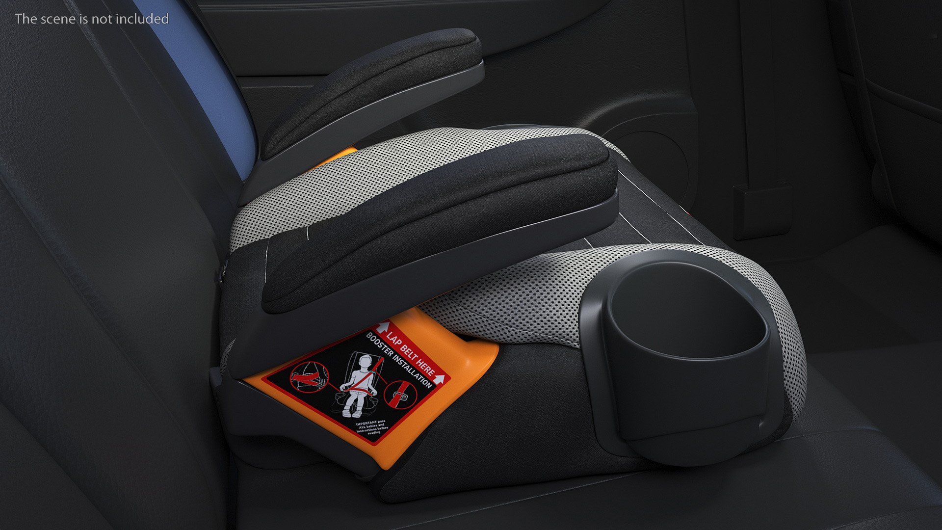 Backless Car Seat Chicco Grey 3D model
