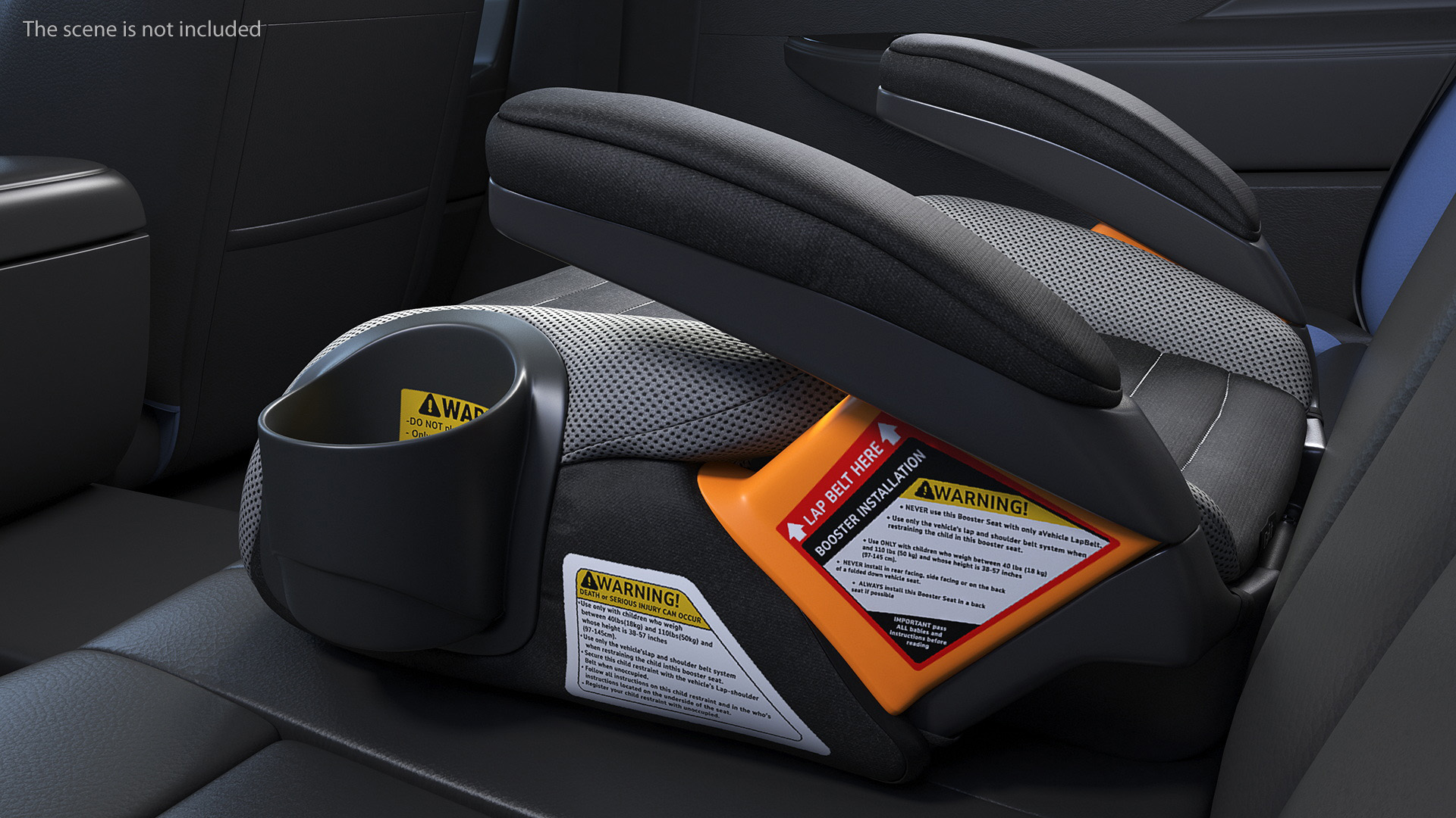 Backless Car Seat Chicco Grey 3D model