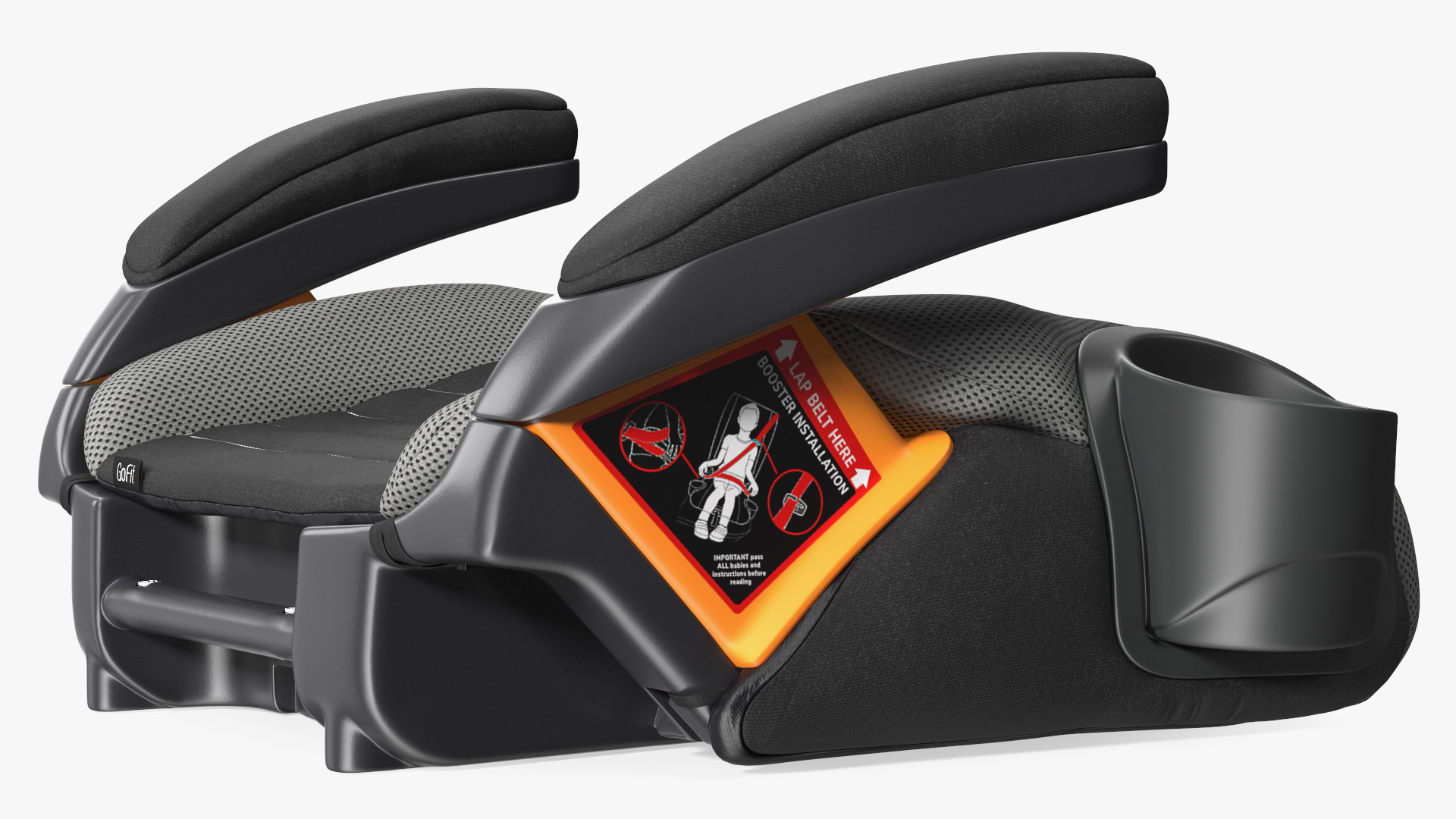 Backless Car Seat Chicco Grey 3D model