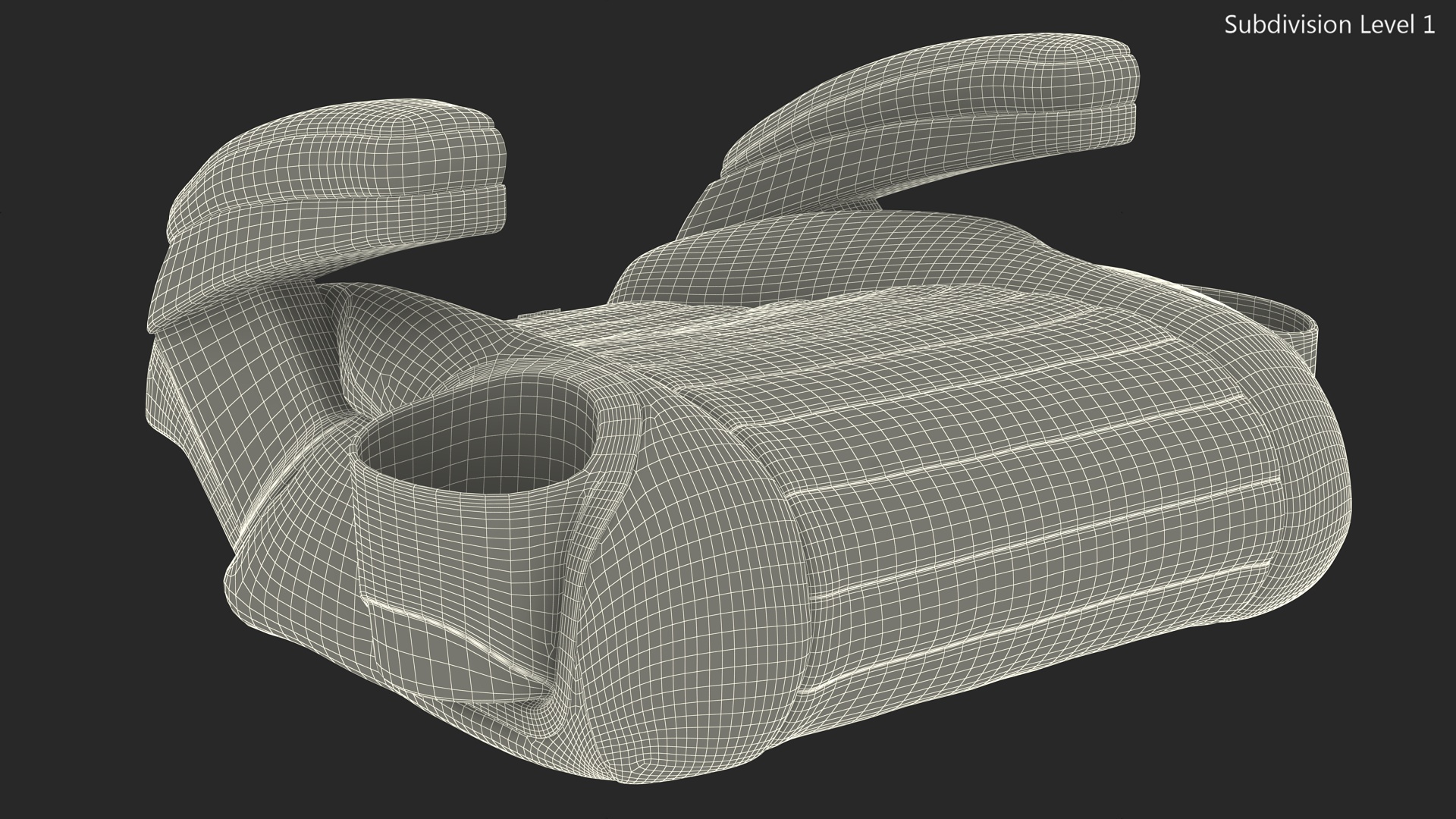 Backless Car Seat Chicco Grey 3D model
