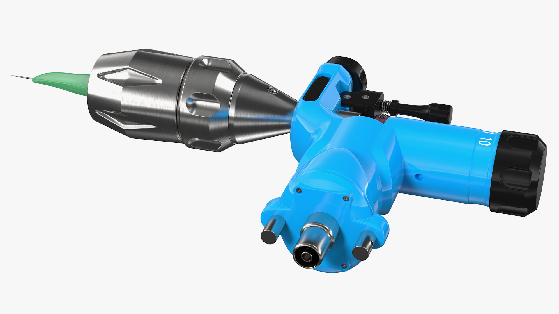 Professional Rotary Tattoo Machine Blue 3D model