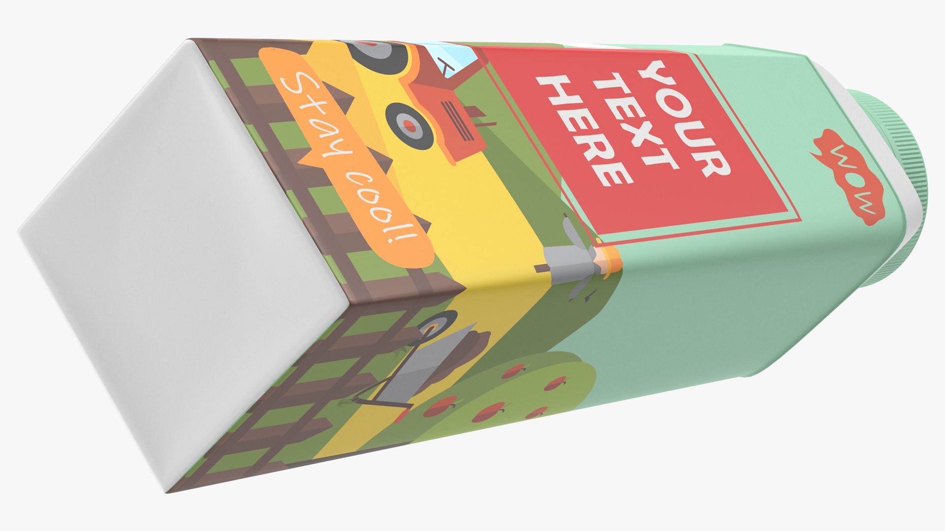 3D Multilayered Carton Bottle Mockup Farm model