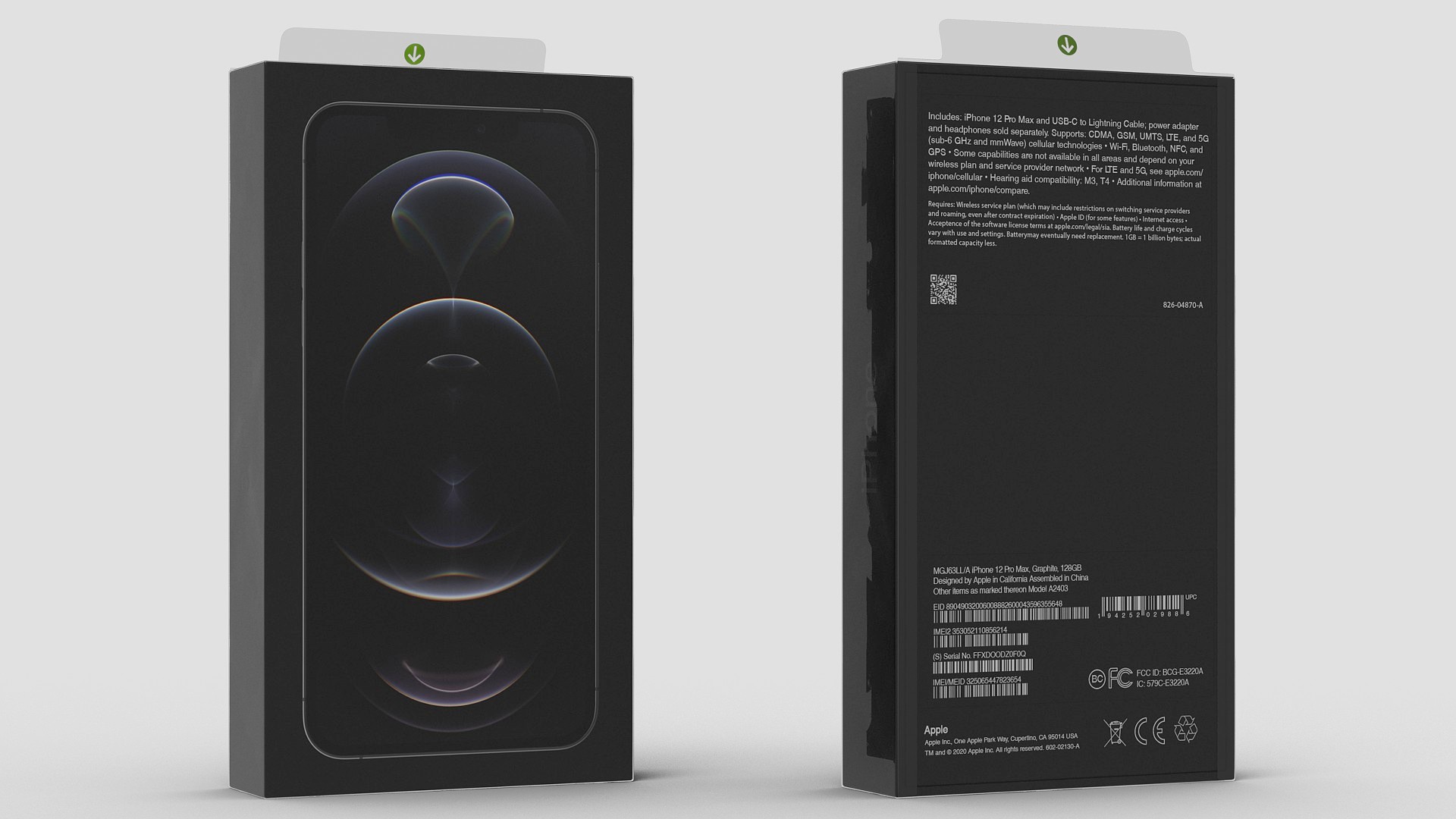3D model iPhone 12 Pro Max Box Graphite