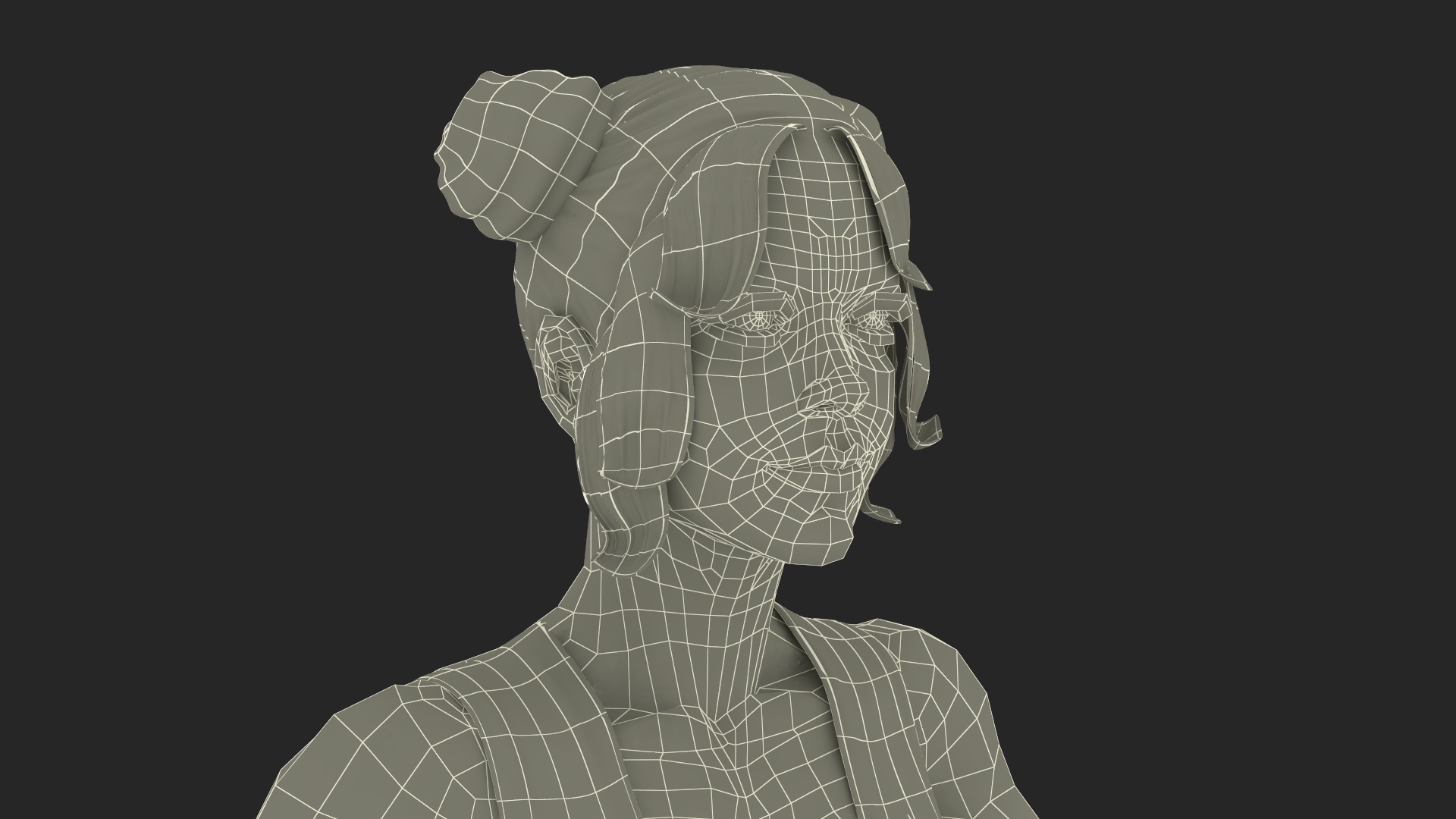 3D model European Woman Dancer with Pompoms Rigged for Cinema 4D