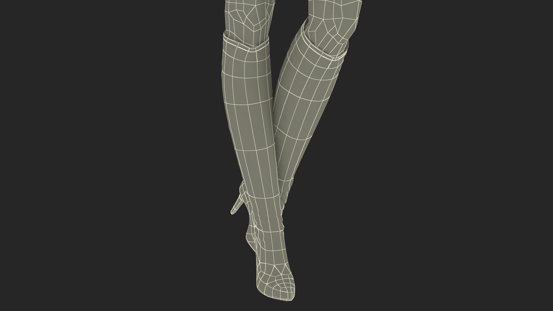 3D model European Woman Dancer with Pompoms Rigged for Cinema 4D