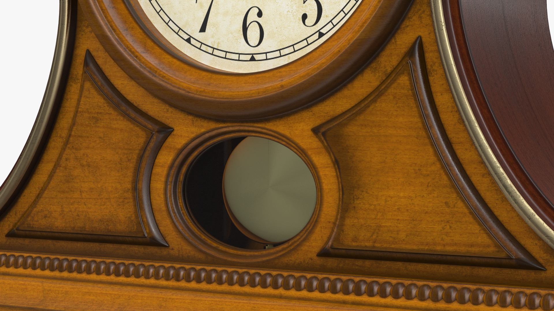 3D Wooden Musical Mantel Clock Tuscany II model