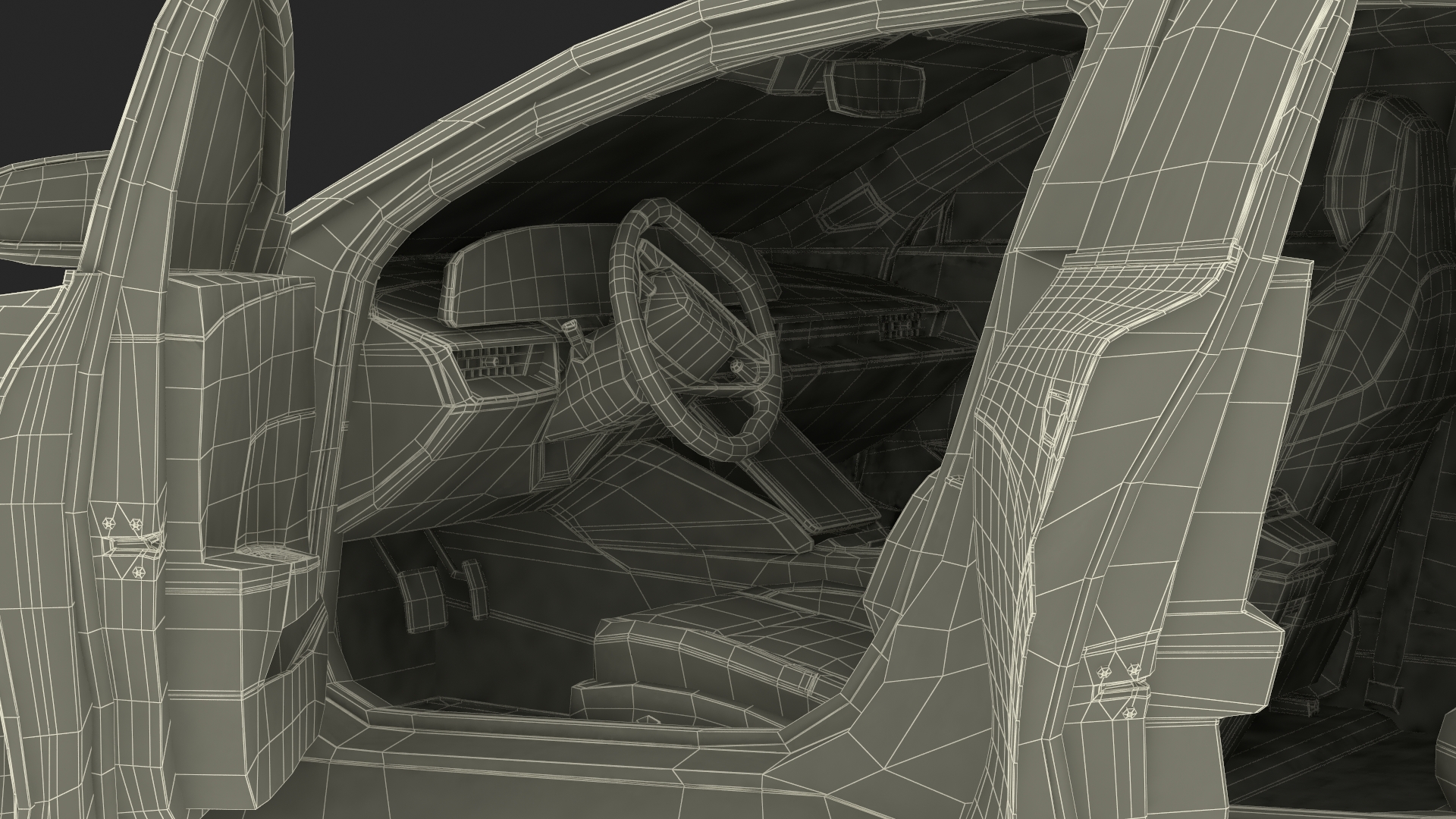 3D Lucid Air Electric Luxury Sedan Black Rigged for Cinema 4D model