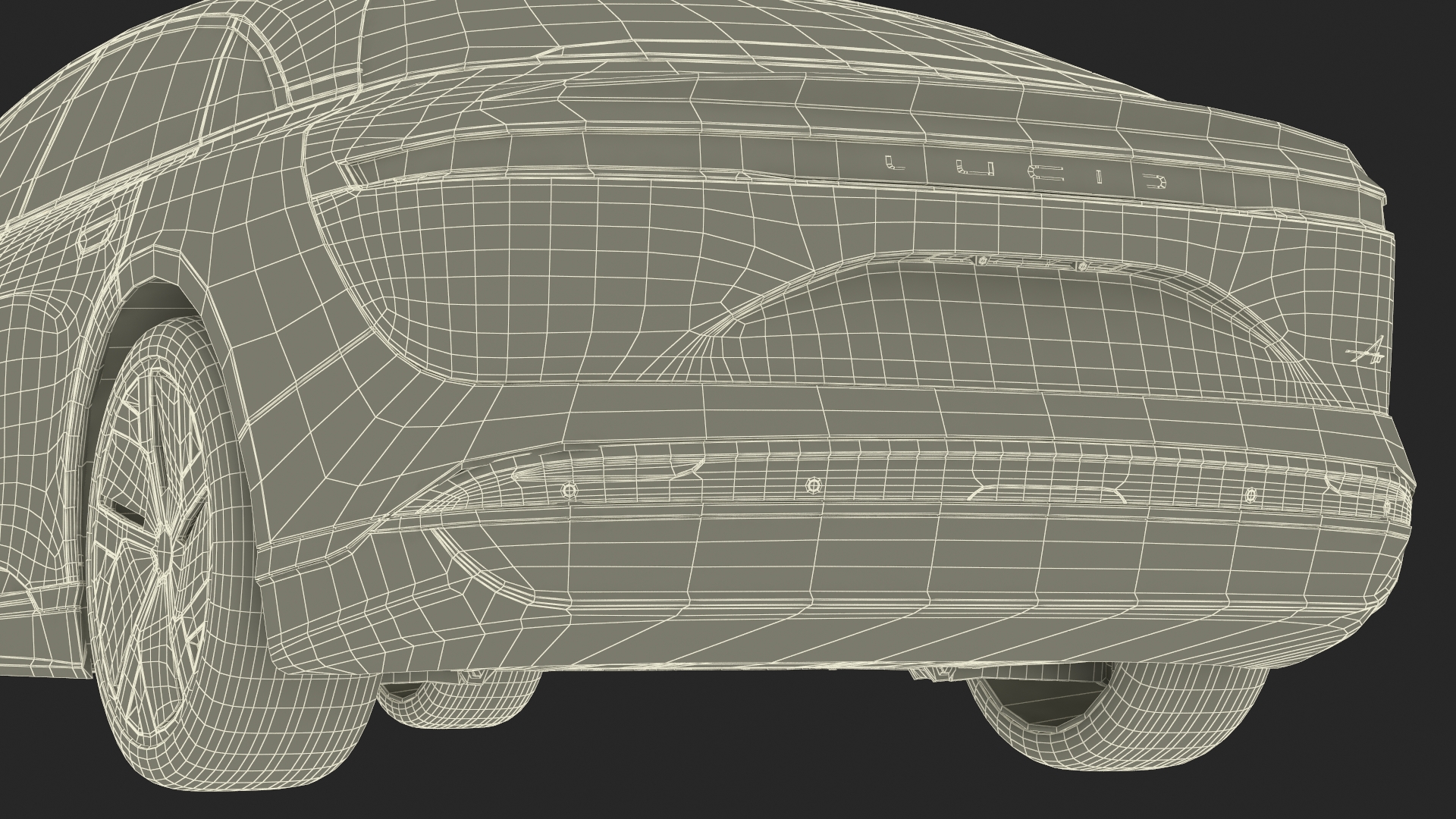 3D Lucid Air Electric Luxury Sedan Black Rigged for Cinema 4D model