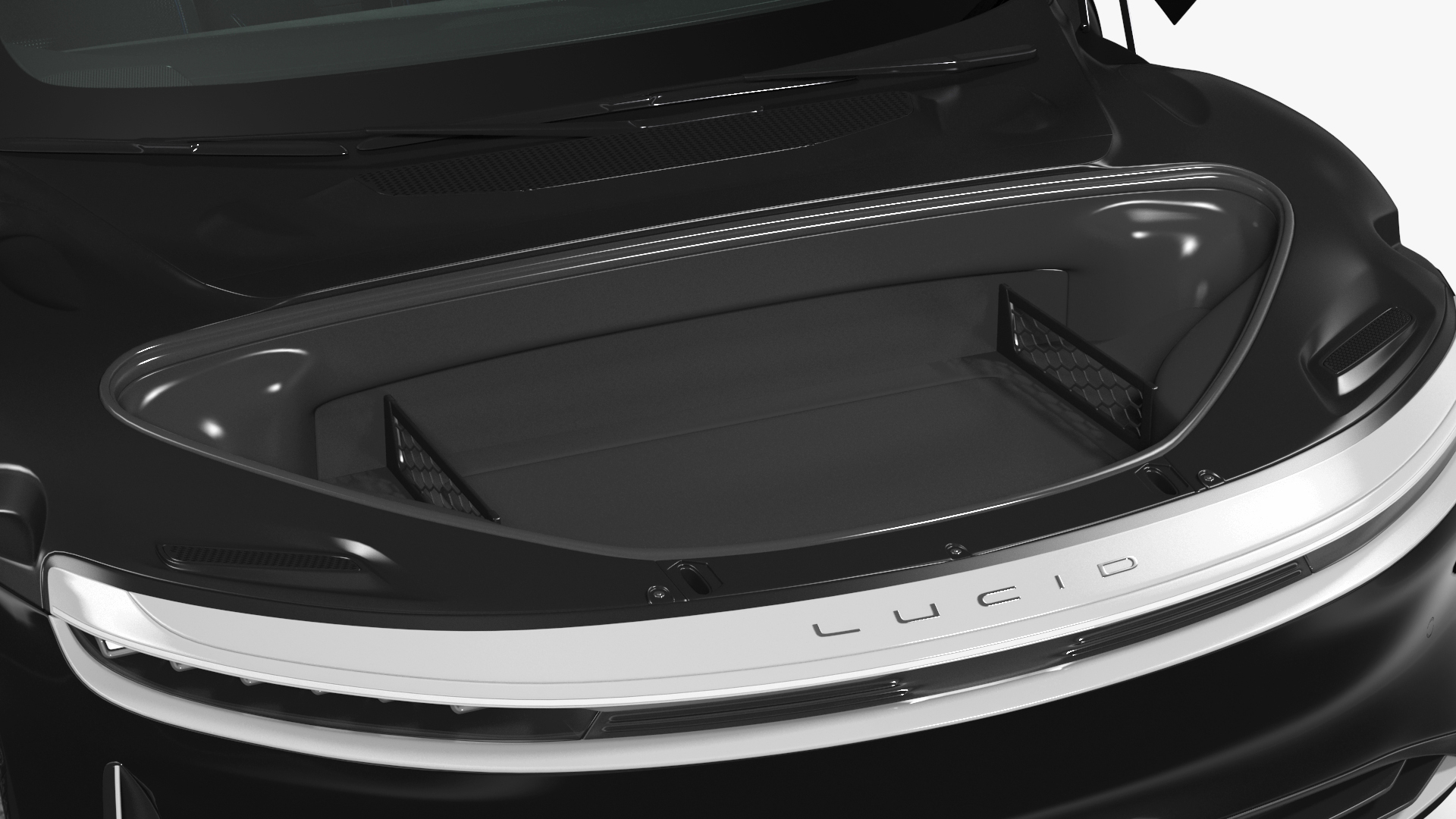 3D Lucid Air Electric Luxury Sedan Black Rigged for Cinema 4D model