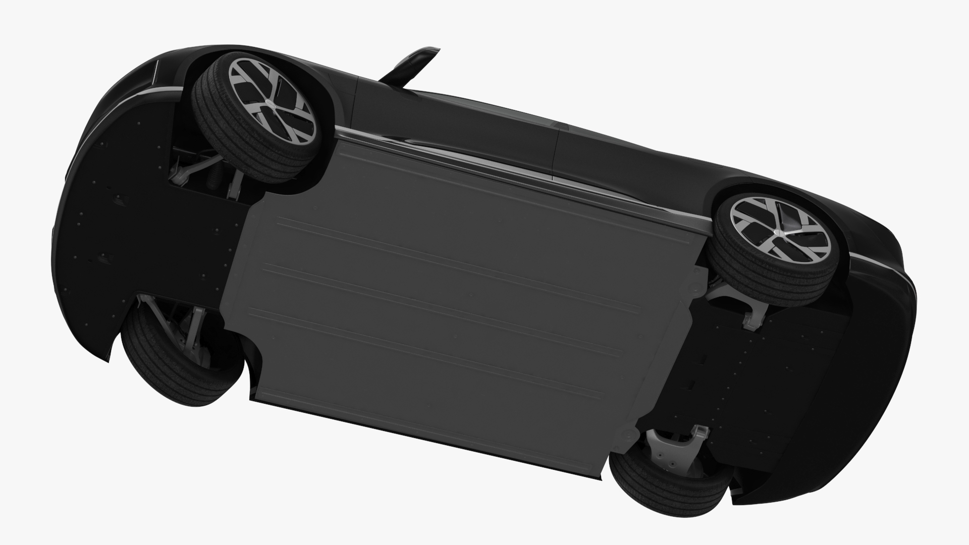3D Lucid Air Electric Luxury Sedan Black Rigged for Cinema 4D model