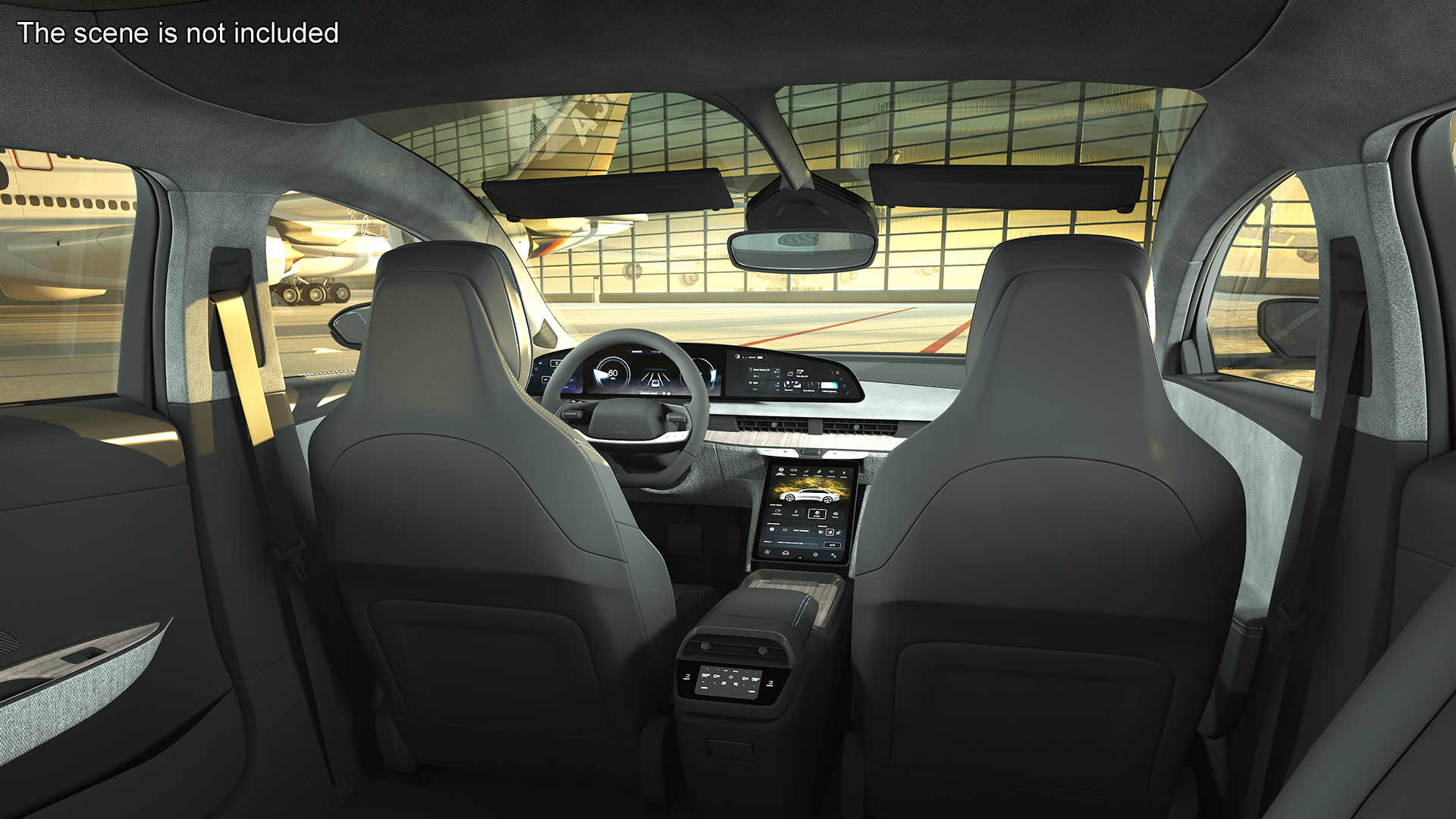 3D Lucid Air Electric Luxury Sedan Black Rigged for Cinema 4D model