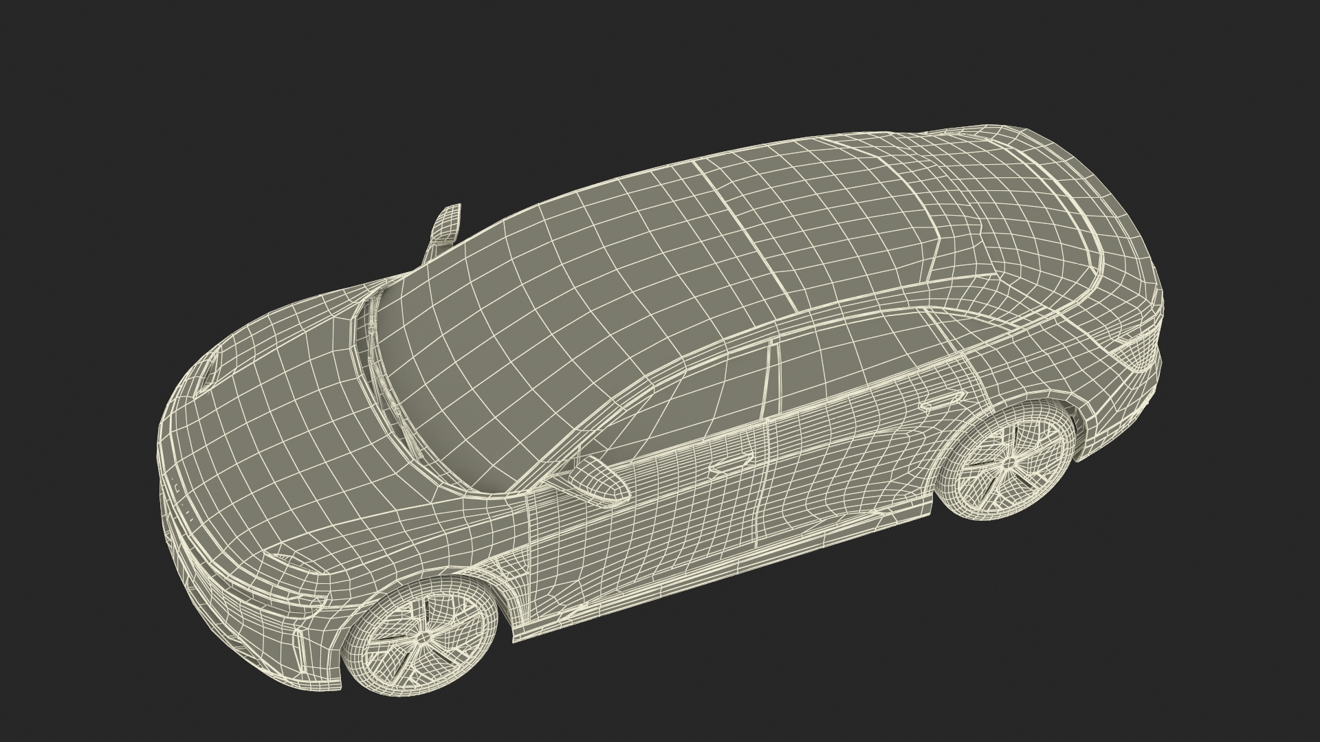 3D Lucid Air Electric Luxury Sedan Black Rigged for Cinema 4D model