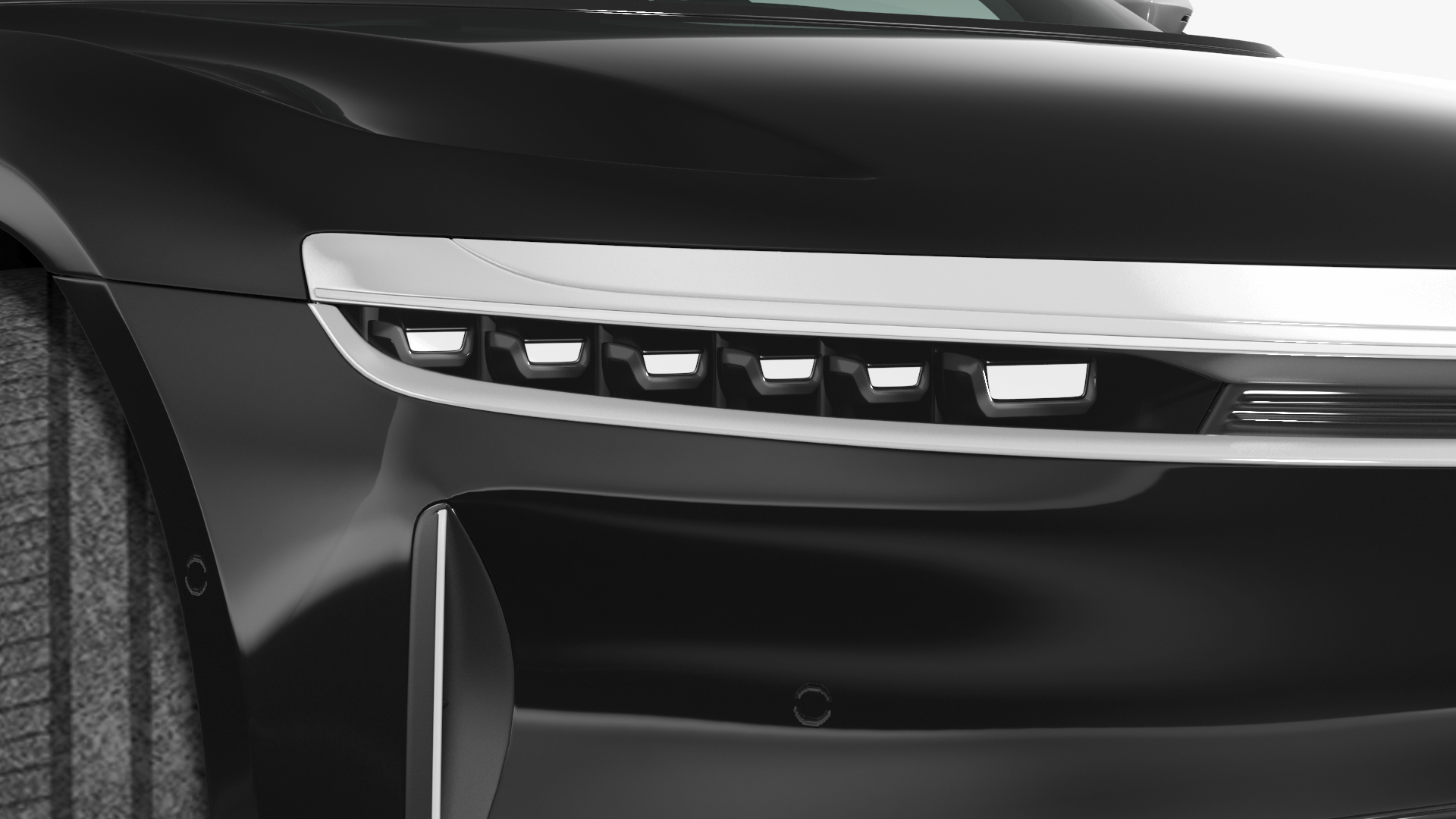 3D Lucid Air Electric Luxury Sedan Black Rigged for Cinema 4D model