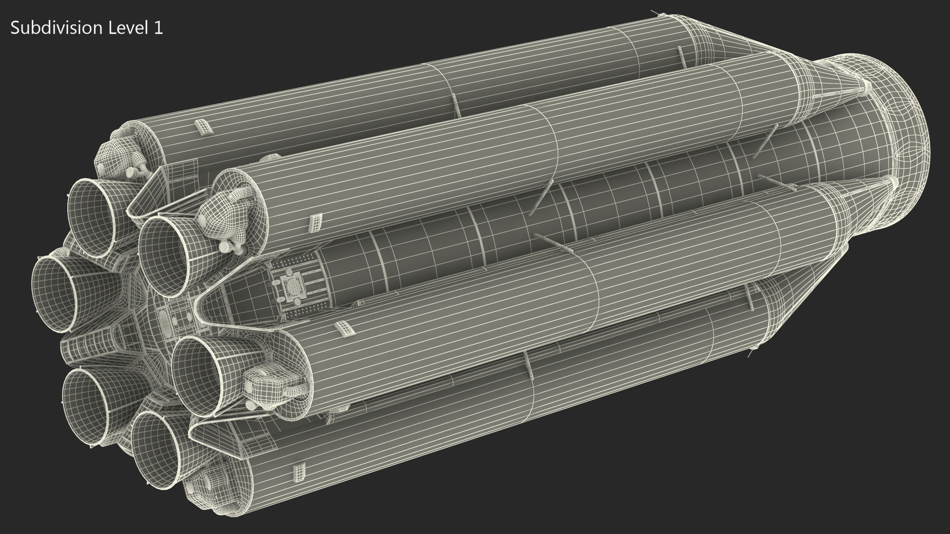 Heavy Lift Launch Rocket Stage-1 3D