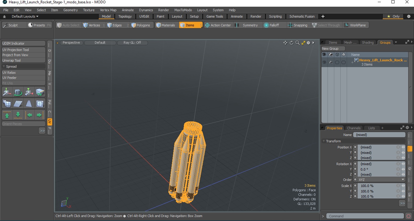 Heavy Lift Launch Rocket Stage-1 3D