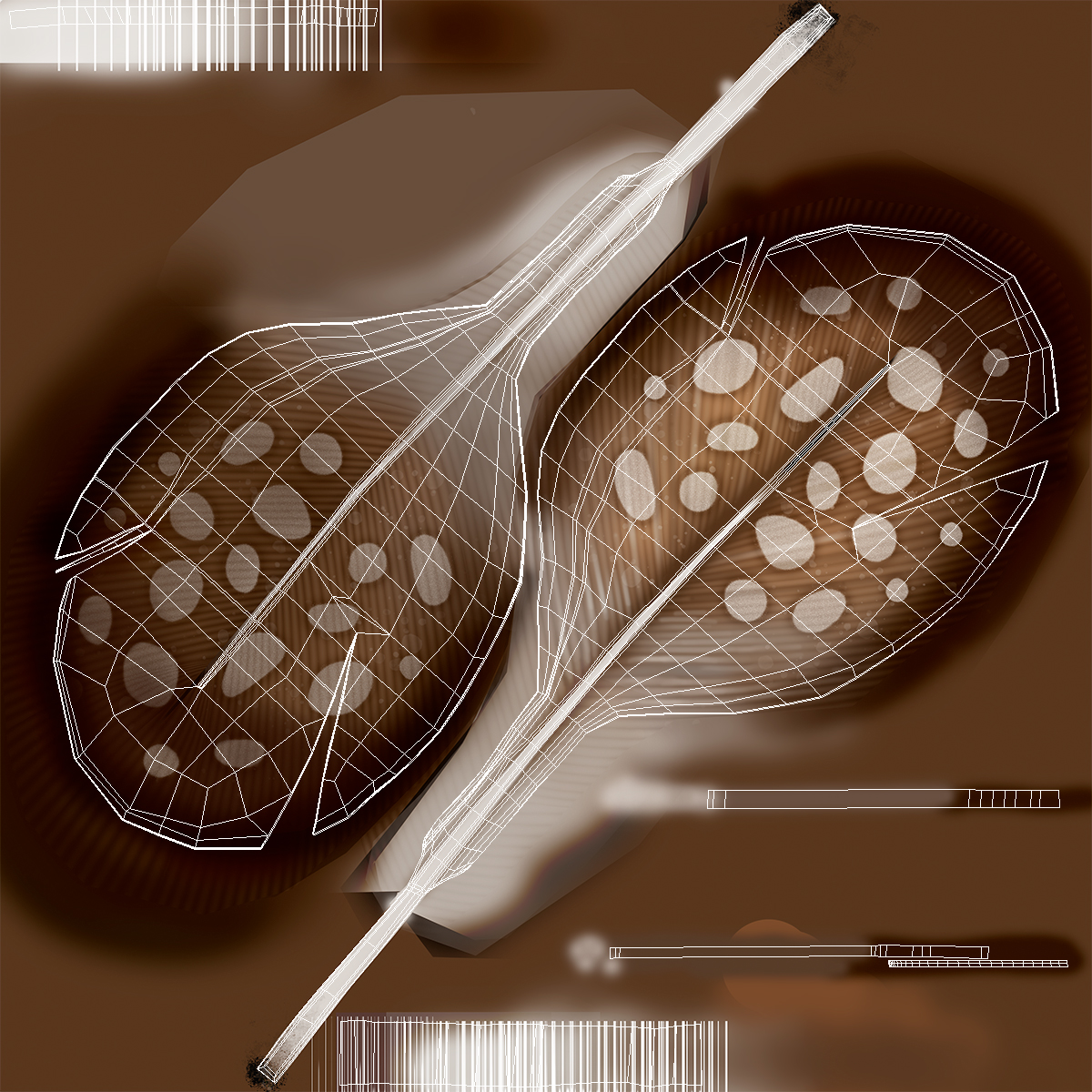 Helmeted Gvineafowl Feather 3D