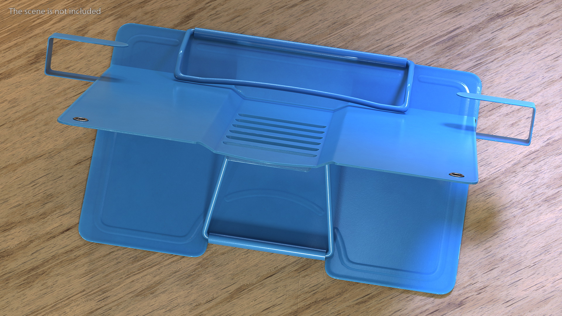 Adjustable Metal Book Stand Blue 3D