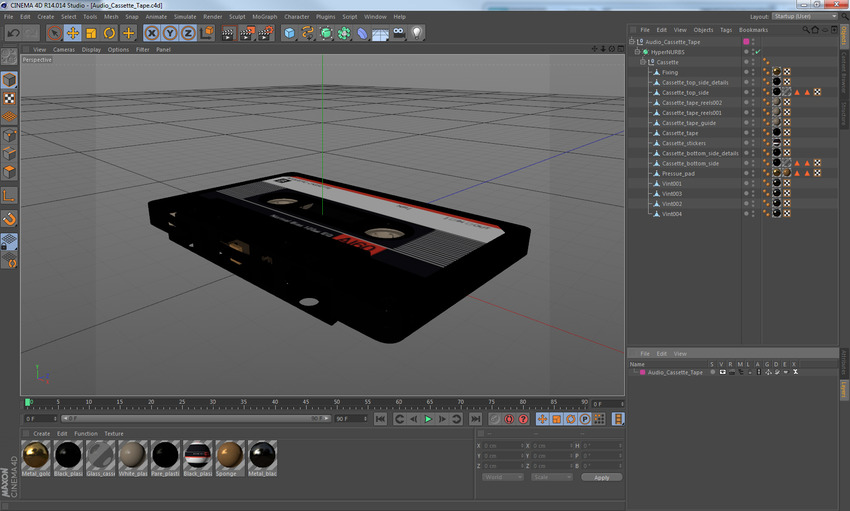 Audio Cassette Tape 3D model