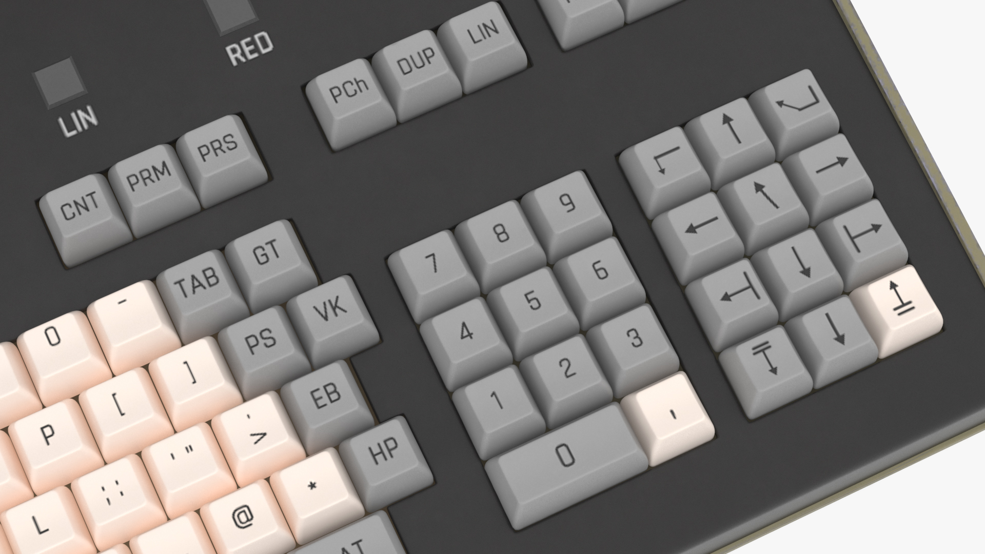 3D Vintage System Unit with Keyboard model