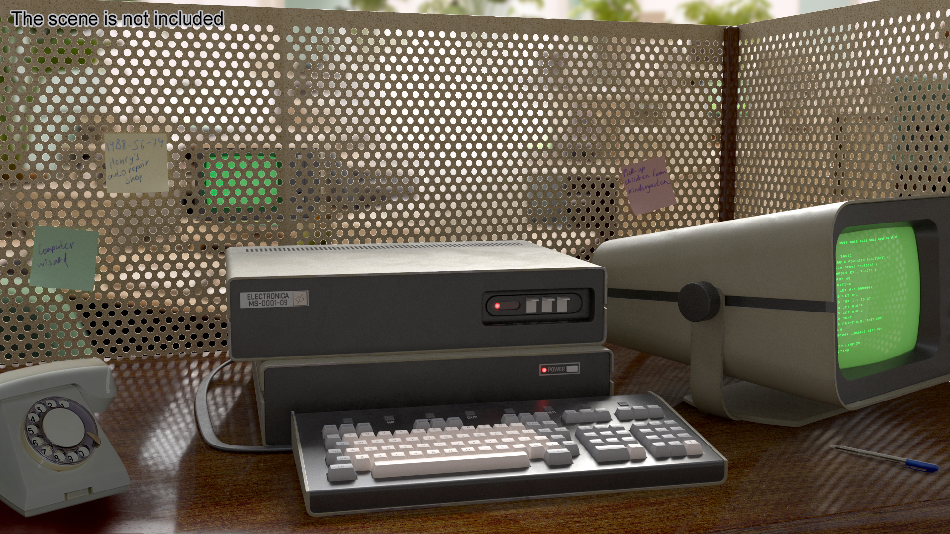 3D Vintage System Unit with Keyboard model
