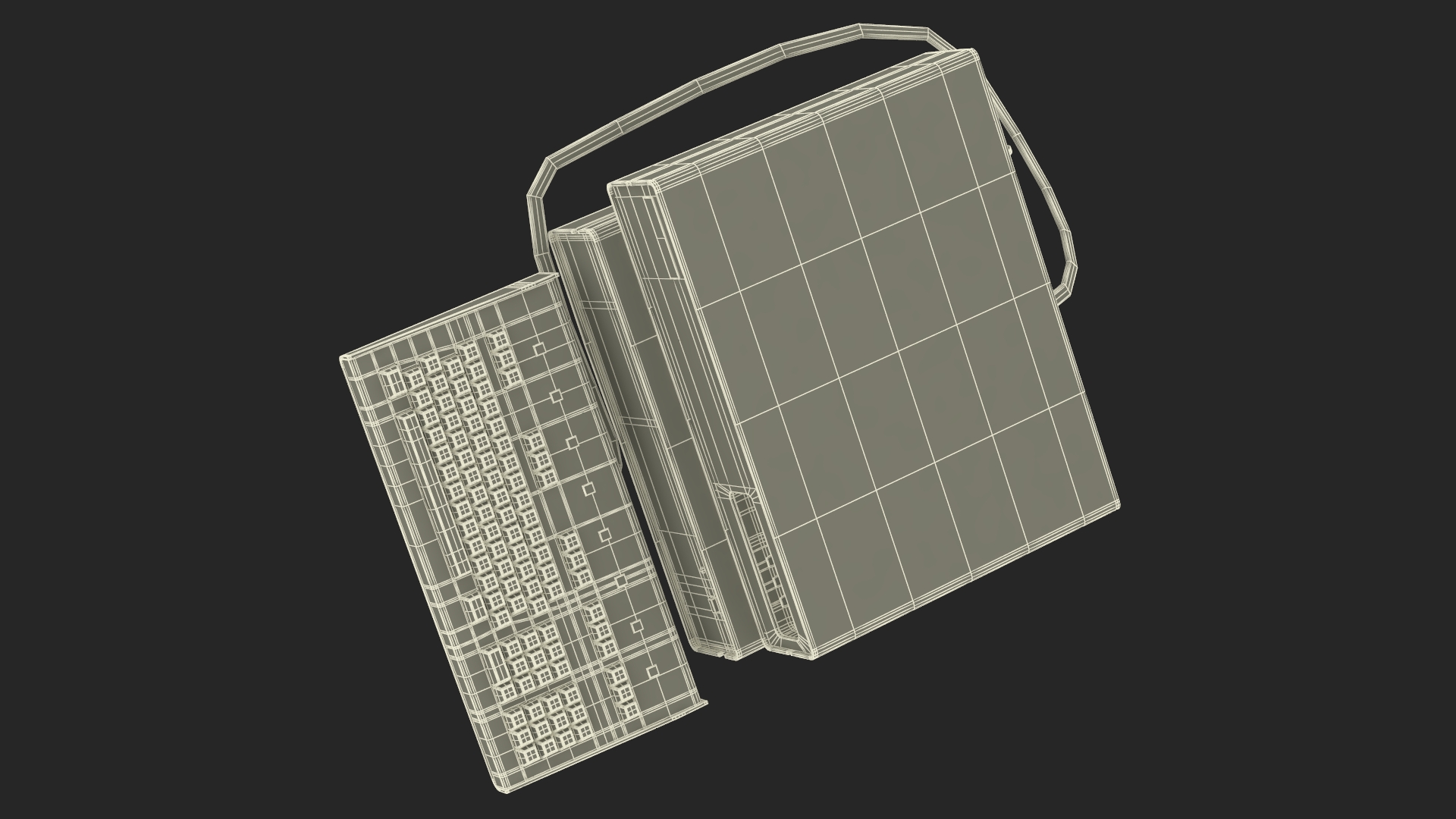 3D Vintage System Unit with Keyboard model