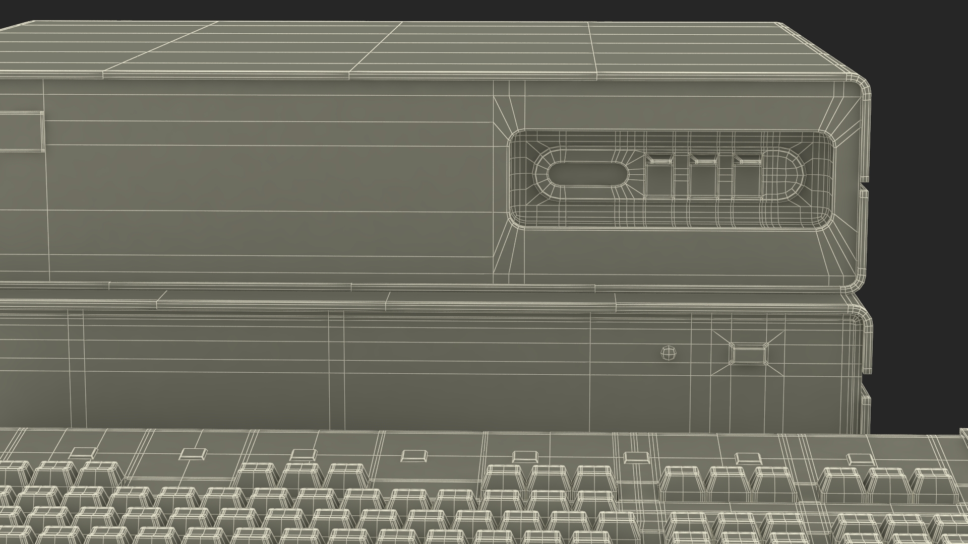 3D Vintage System Unit with Keyboard model