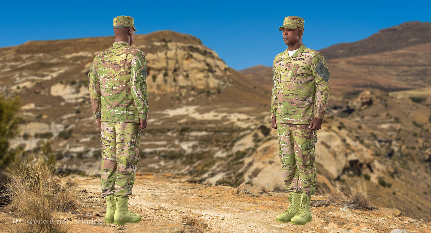 3D US Army Military ACU Boots