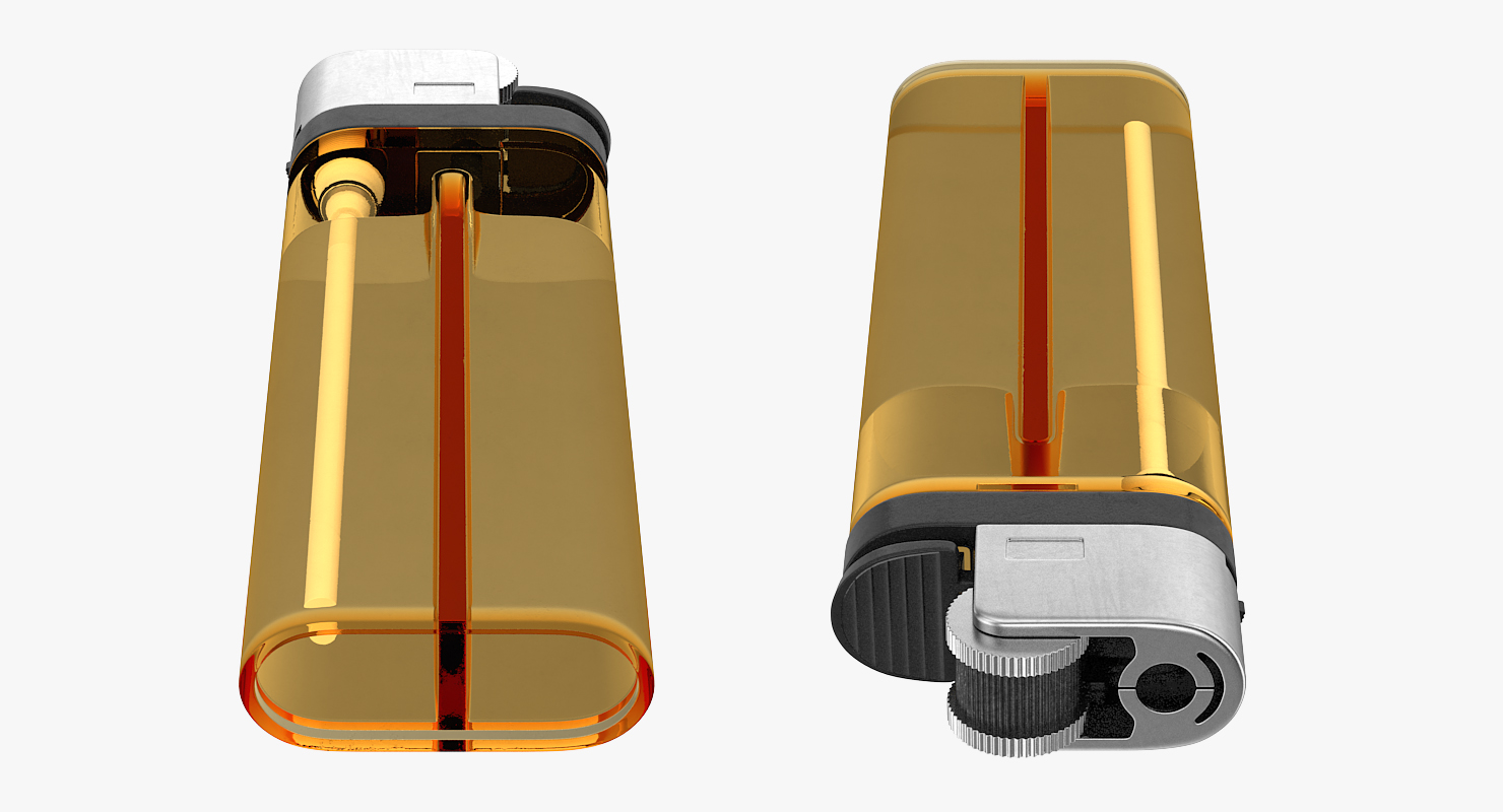 Disposable Transparent Gas Lighter Generic 3D