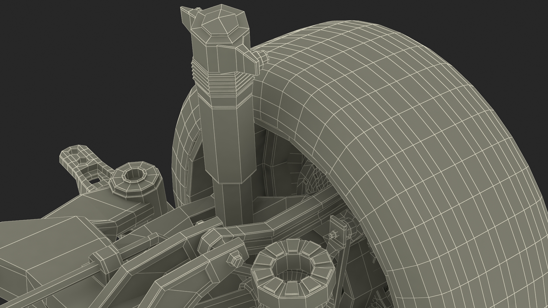 3D model Sports Car Back Suspension Assembly