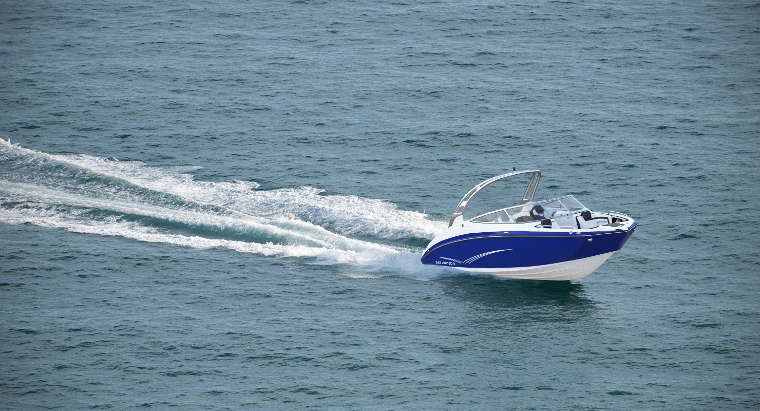 Luxury Boat Yamaha 242 Limited S Blue 3D