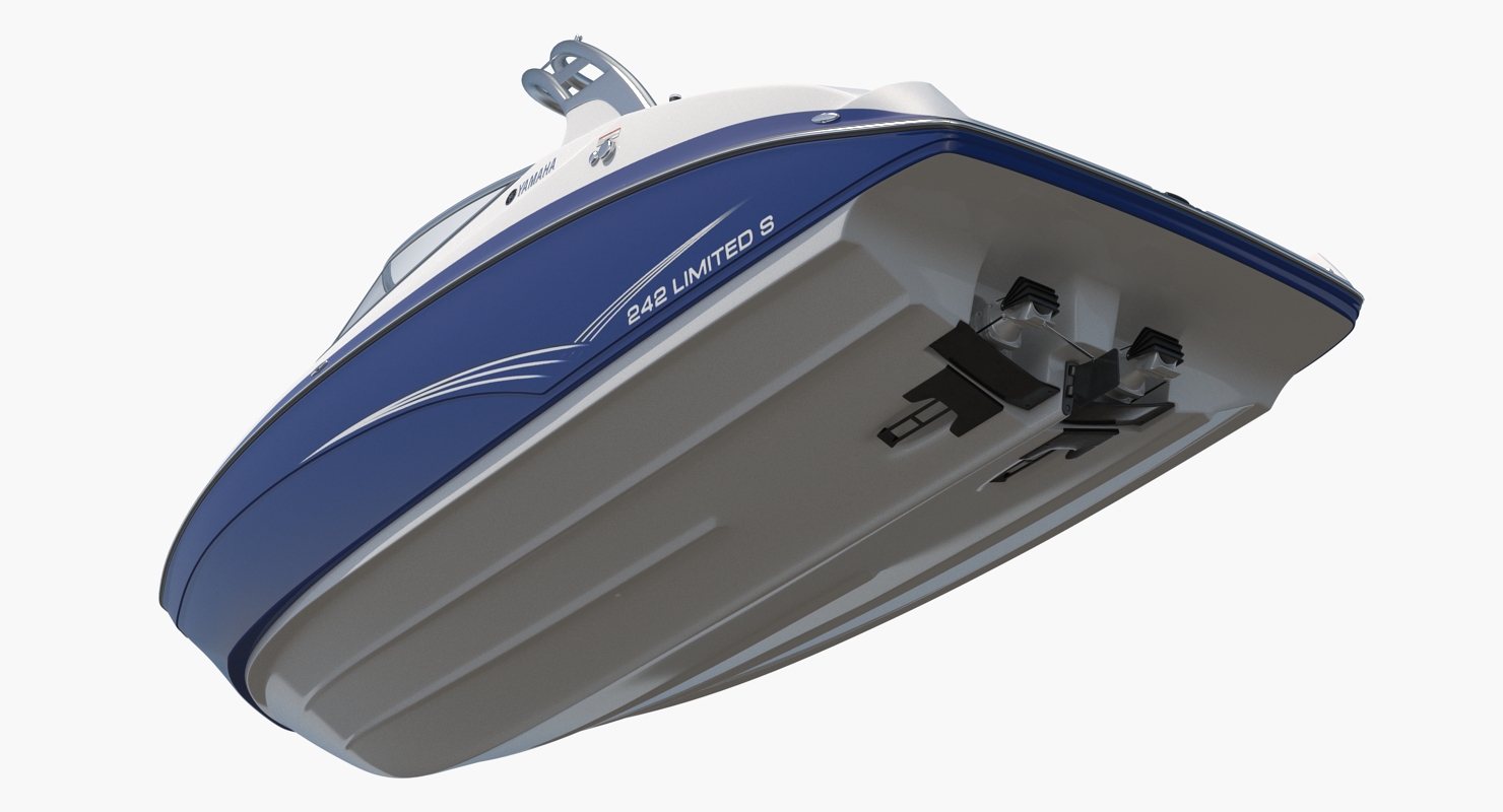 Luxury Boat Yamaha 242 Limited S Blue 3D
