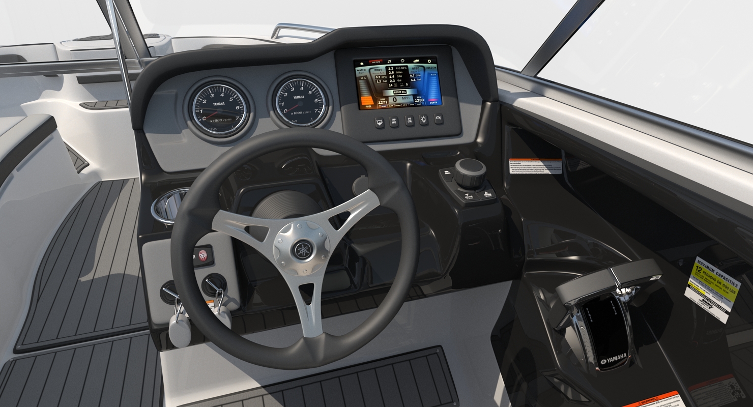 Luxury Boat Yamaha 242 Limited S Blue 3D