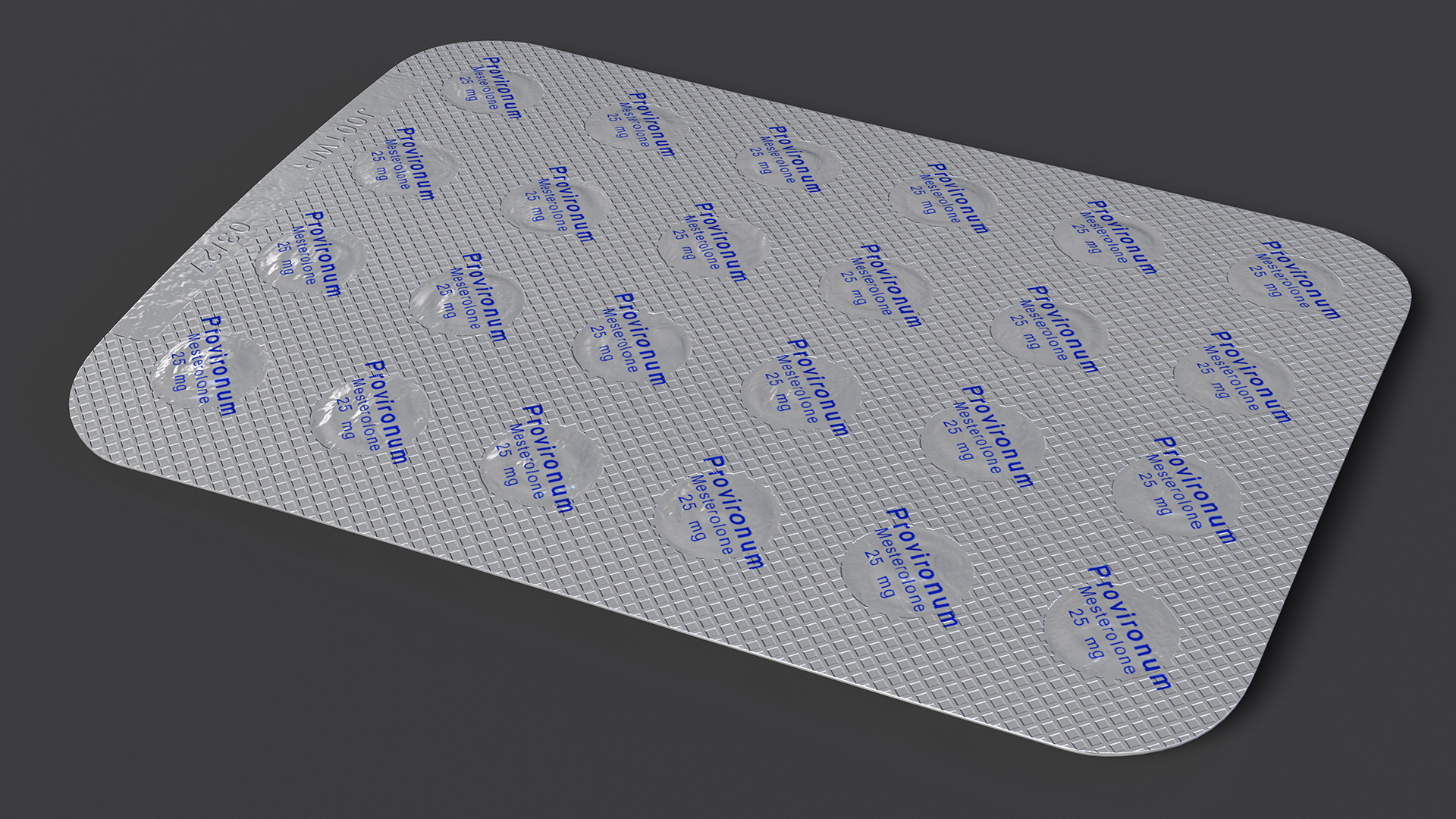 White Medicine Tablet In Blister Pack 3D