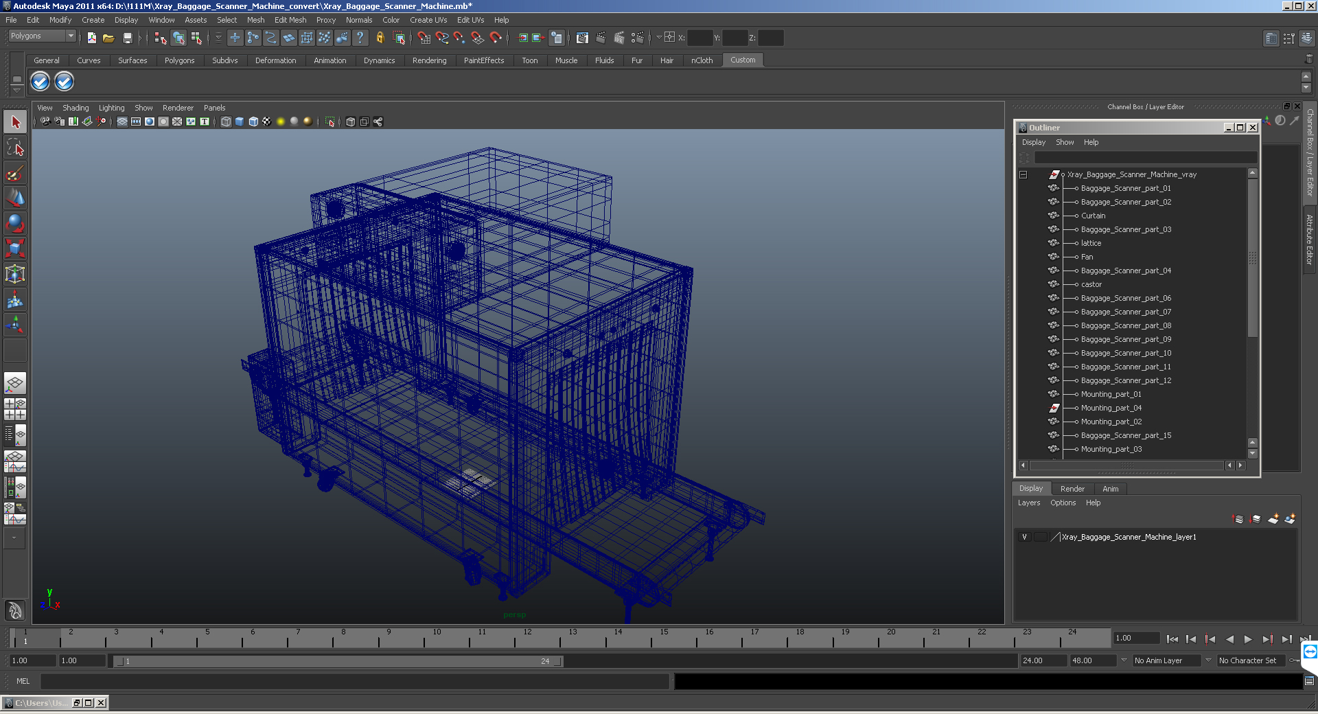 3D Xray Luggage Scanner Machine model