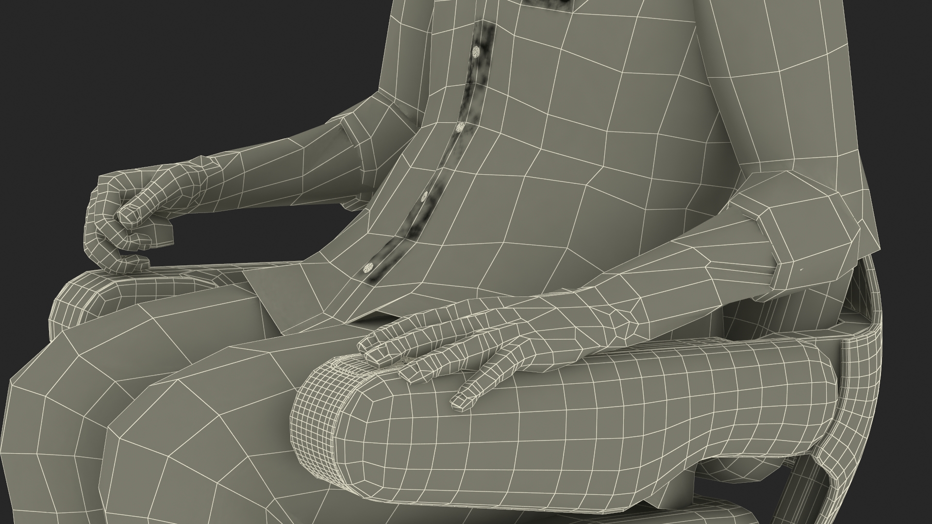 3D Mobility Scooter and Afro American Man model