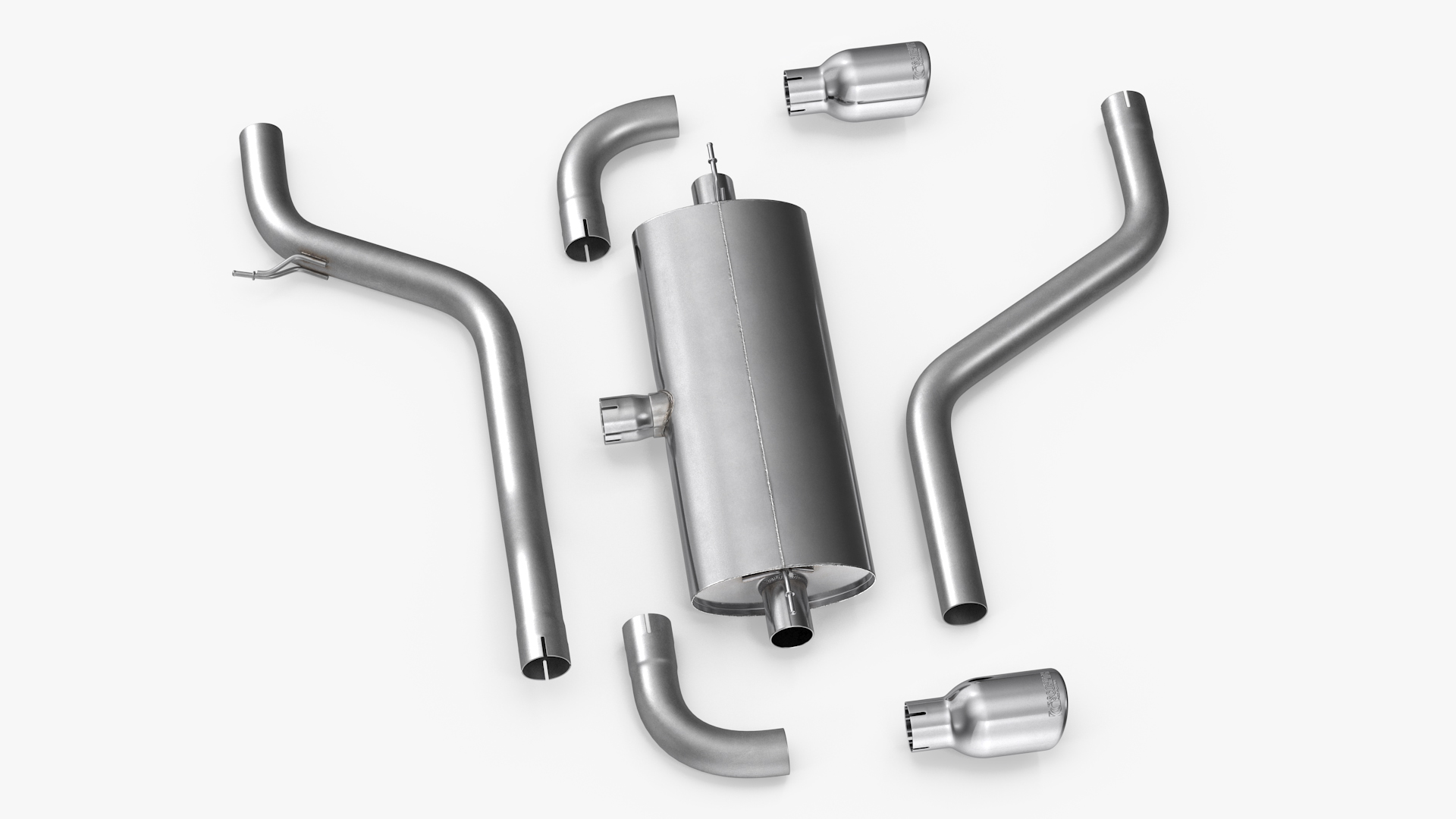 Car Exhaust System Parts 3D model