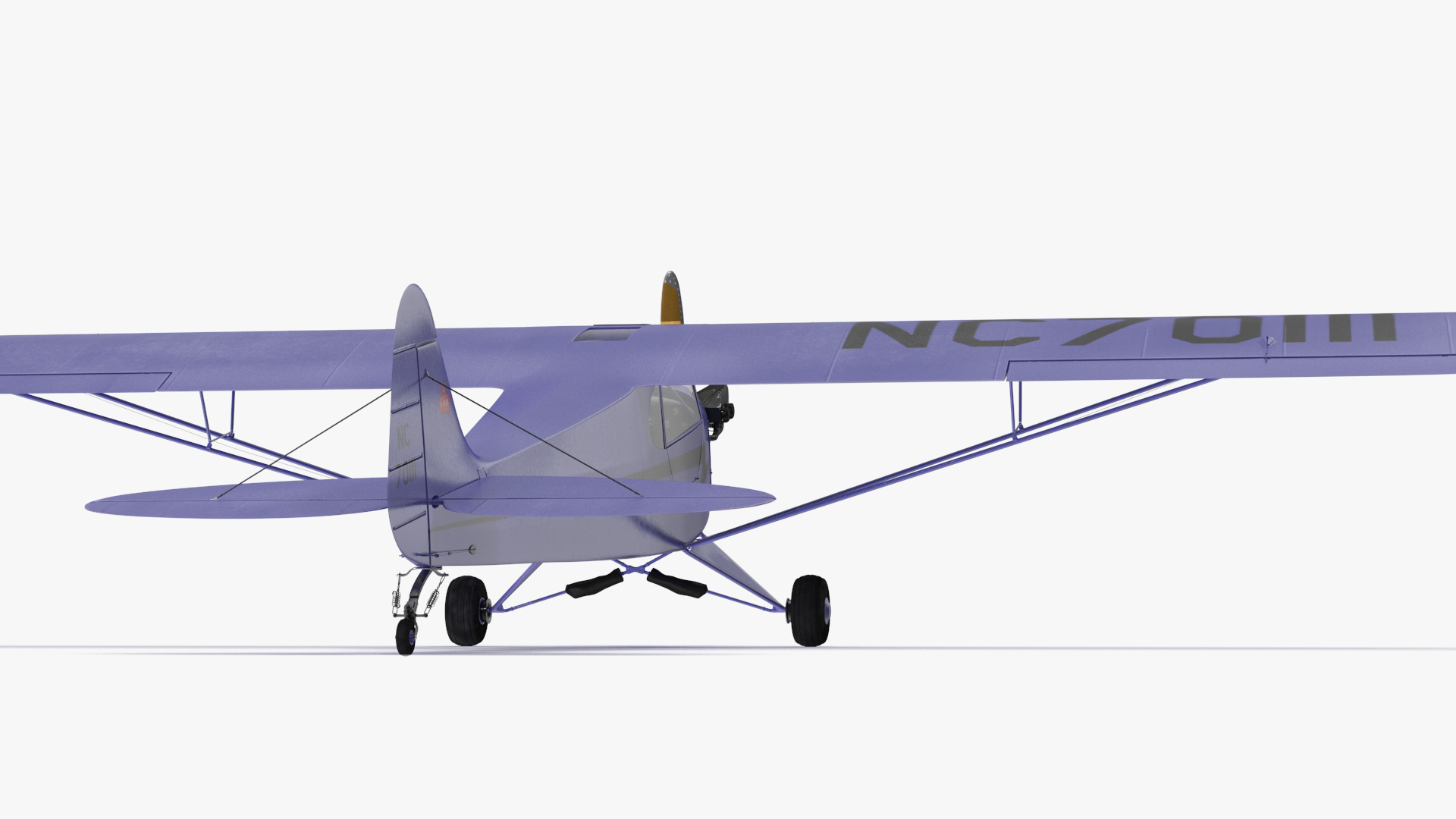 3D Piper J-3 Cub Light Aircraft model
