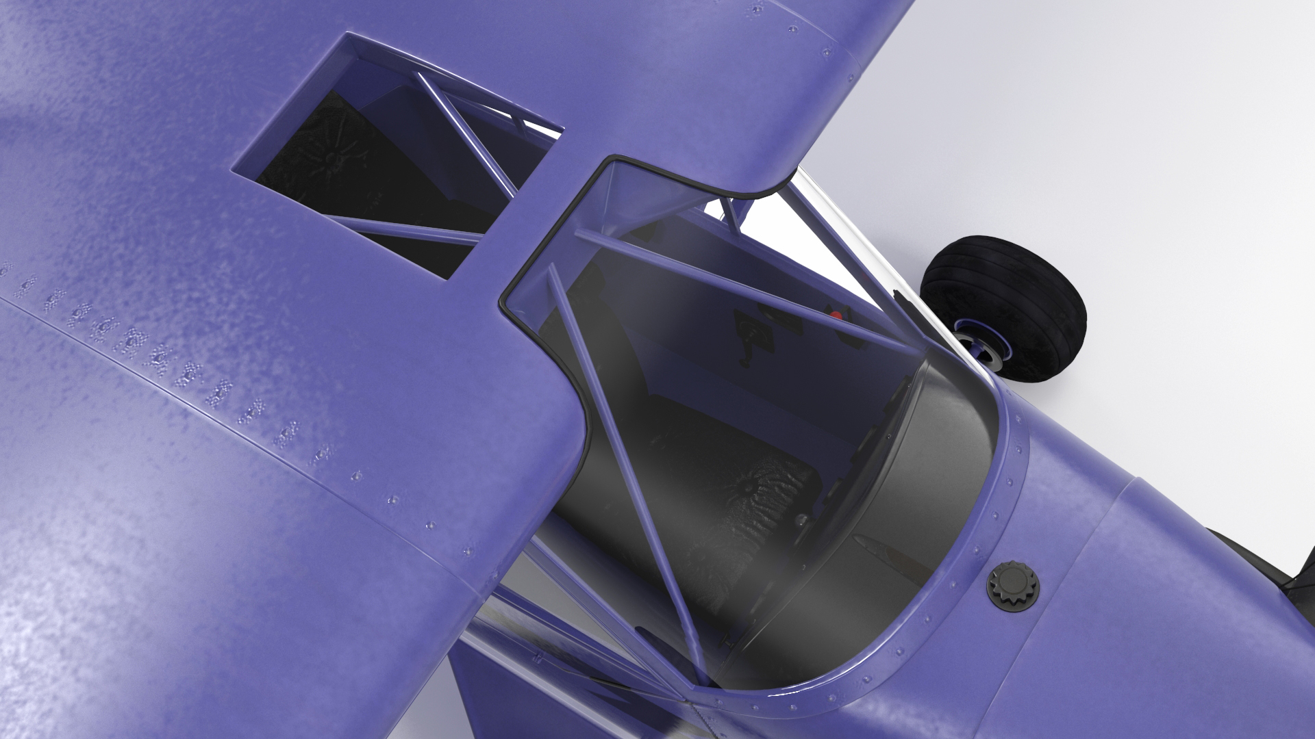 3D Piper J-3 Cub Light Aircraft model