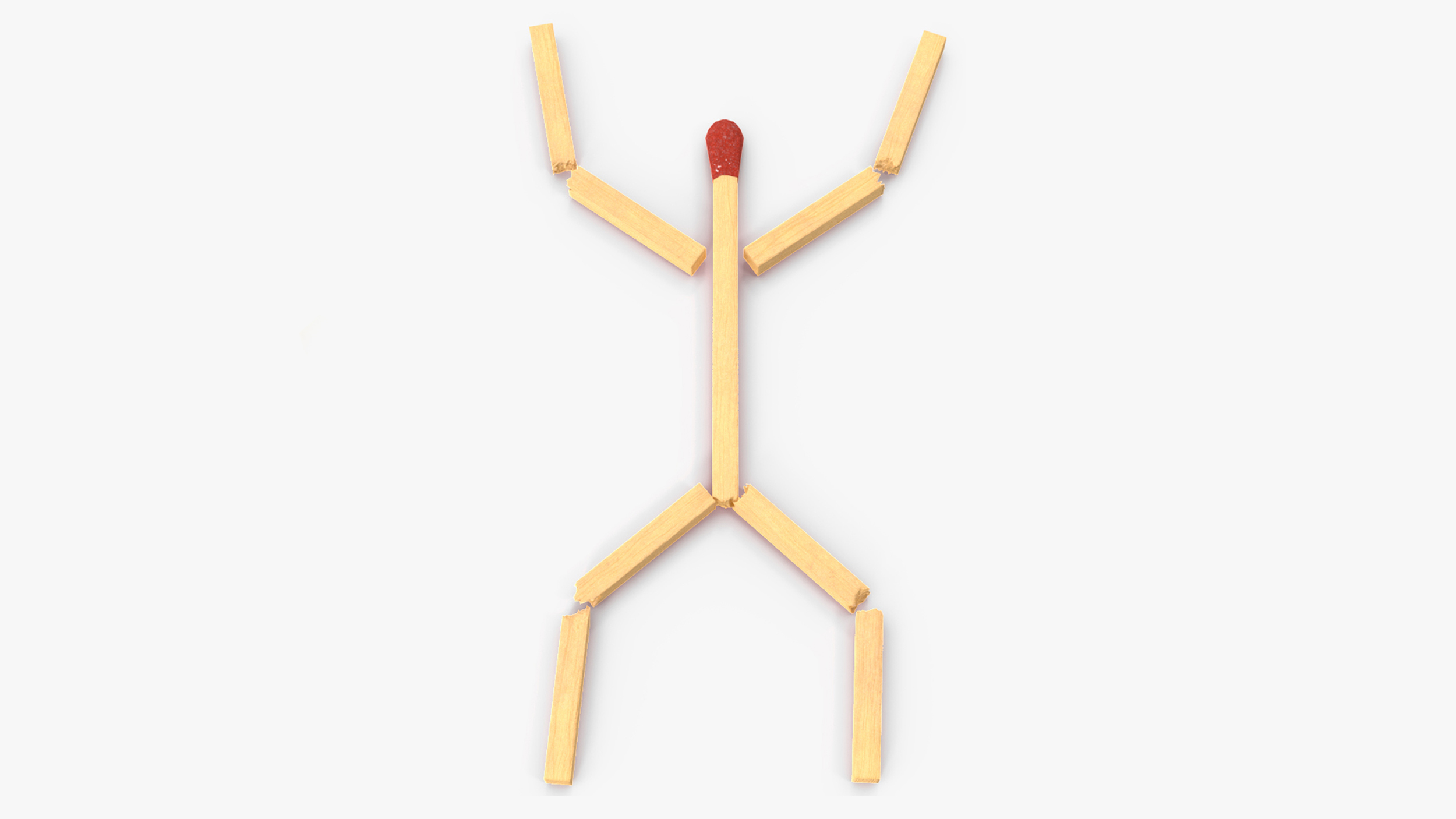 3D model Matchstick Man Rigged for Cinema 4D