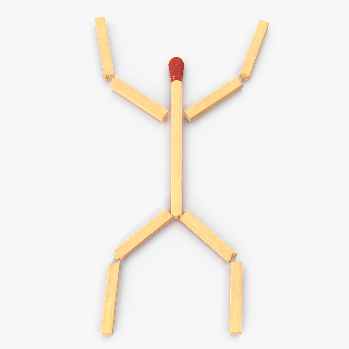 3D model Matchstick Man Rigged for Cinema 4D