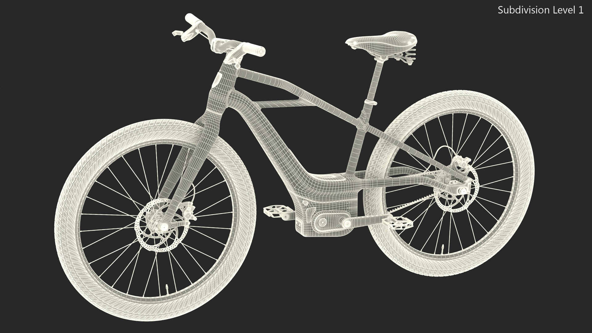 3D model Electric Bike Harley Davidson Black