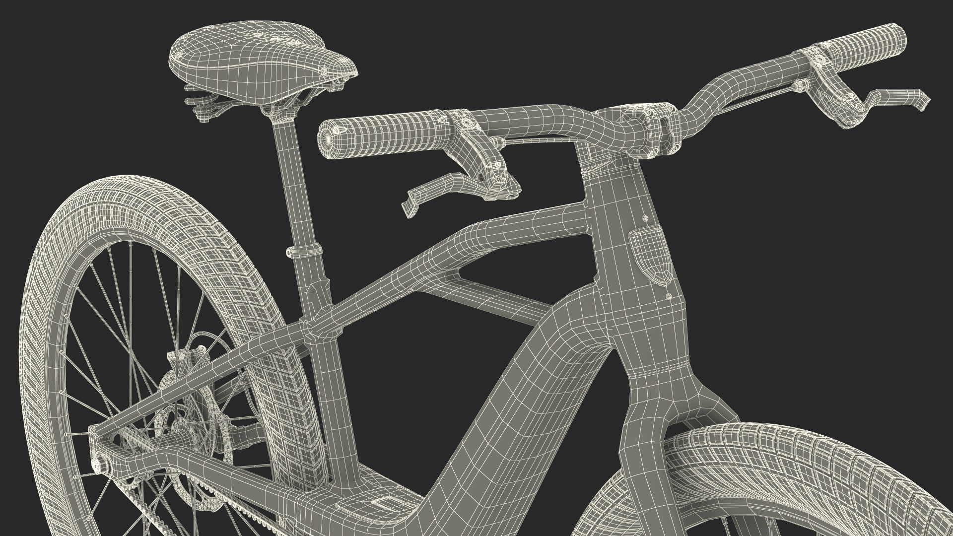 3D model Electric Bike Harley Davidson Black